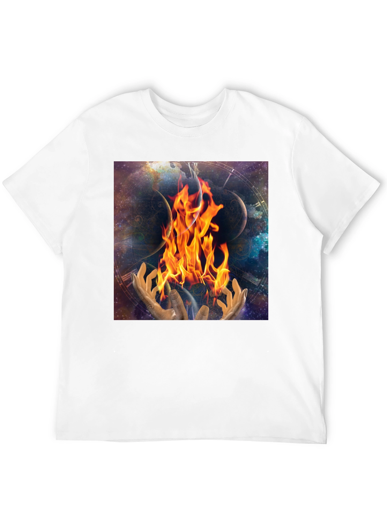 Cosmic Fire Black T-Shirt