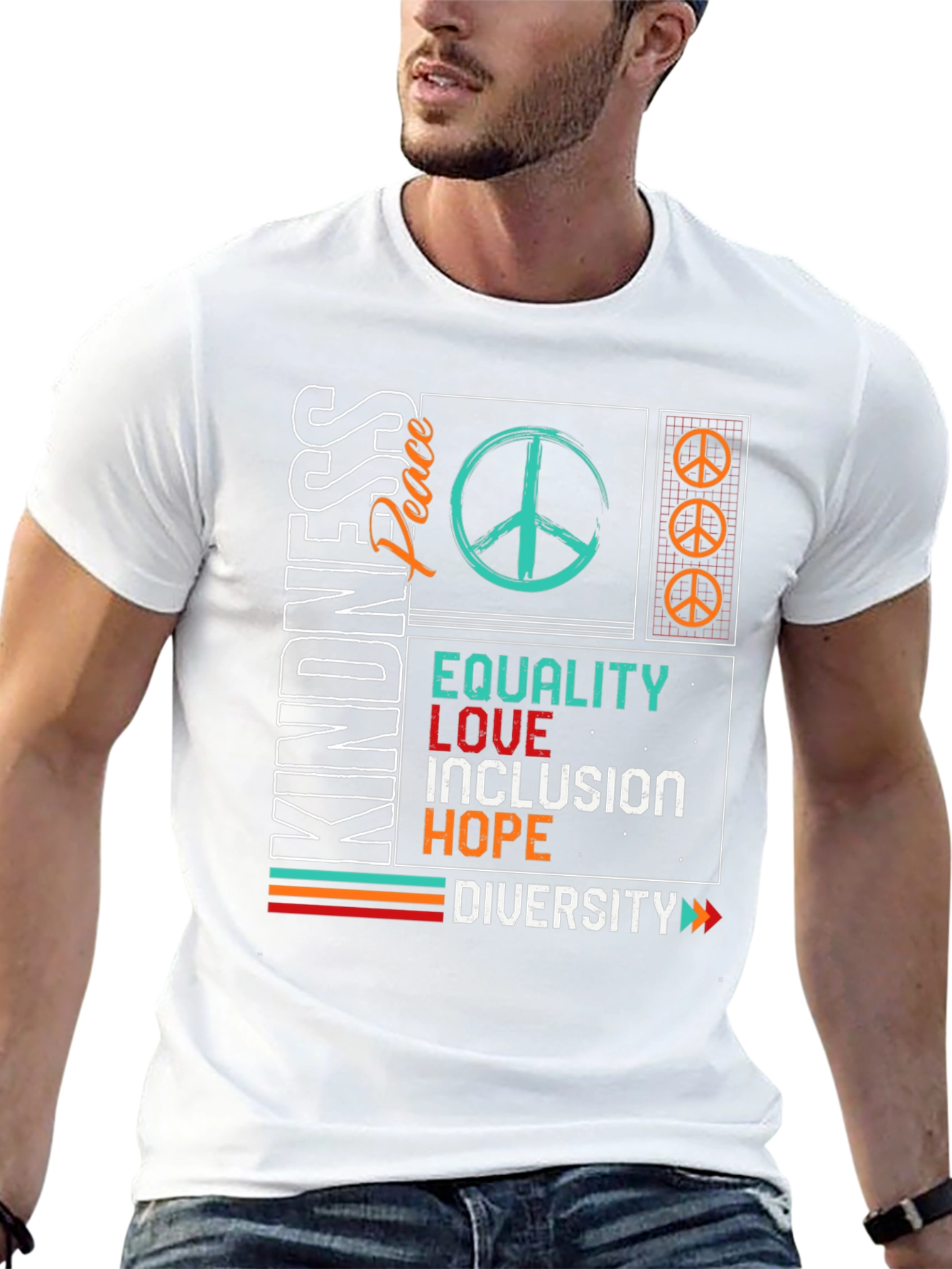 Kindness Peace Equality Graphic T-Shirt