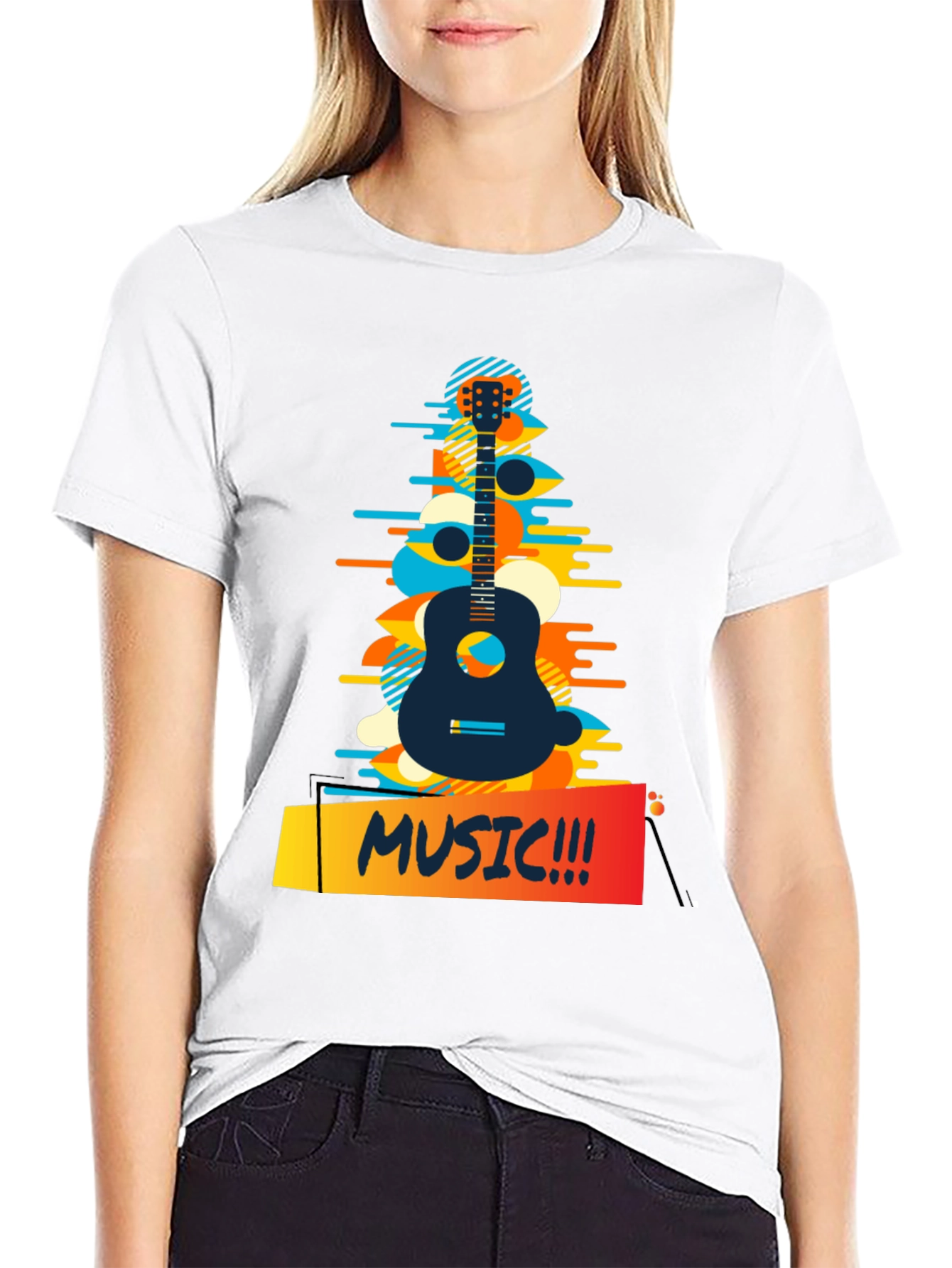 Music Guitar Graphic T-Shirt - Casual Style