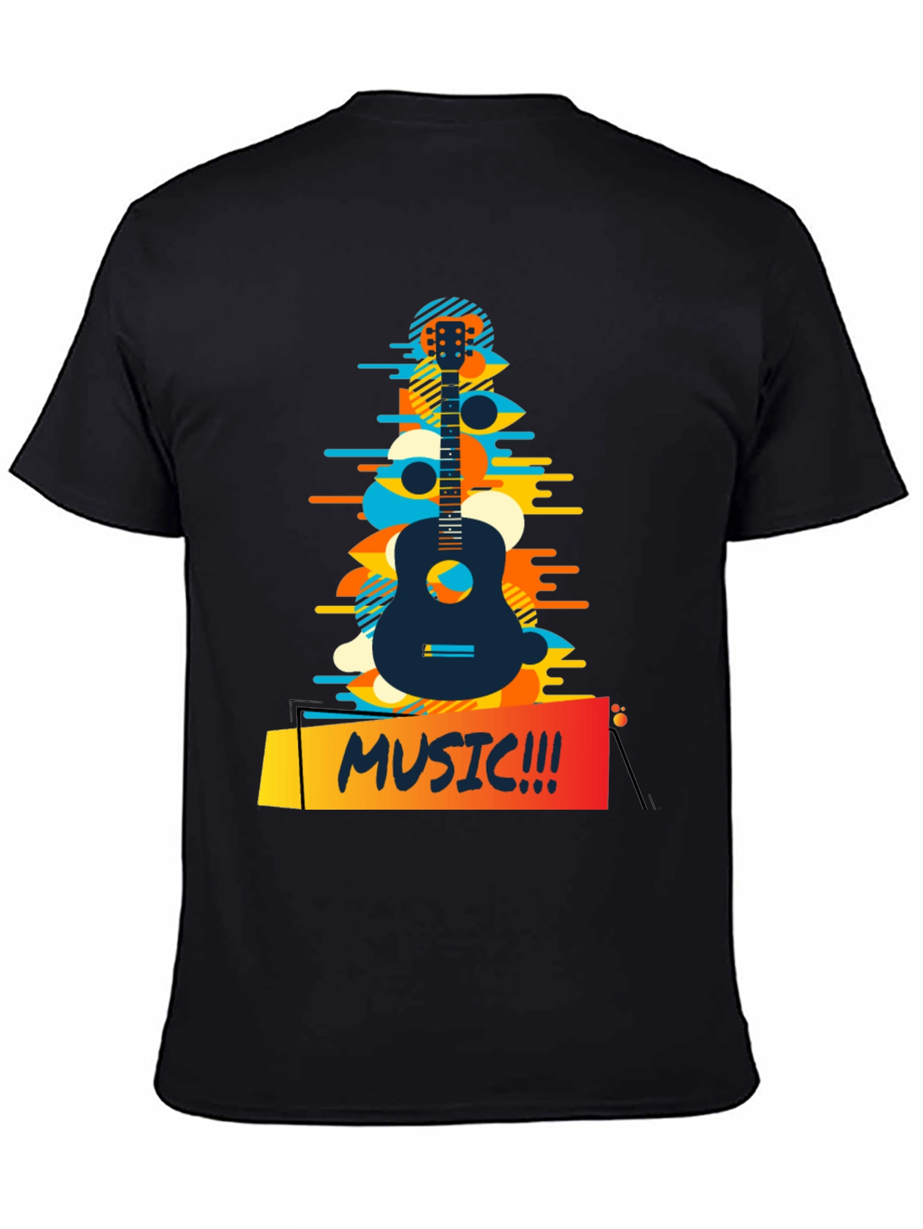 Music Guitar Graphic T-Shirt - Casual Style