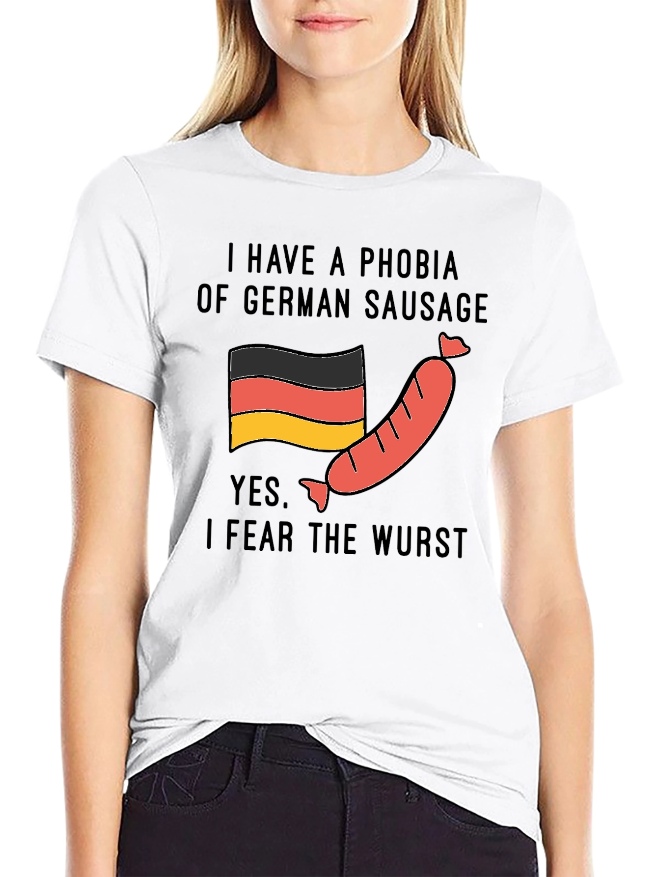 Phobia of German Sausage T-Shirt - Funny Graphic Tee