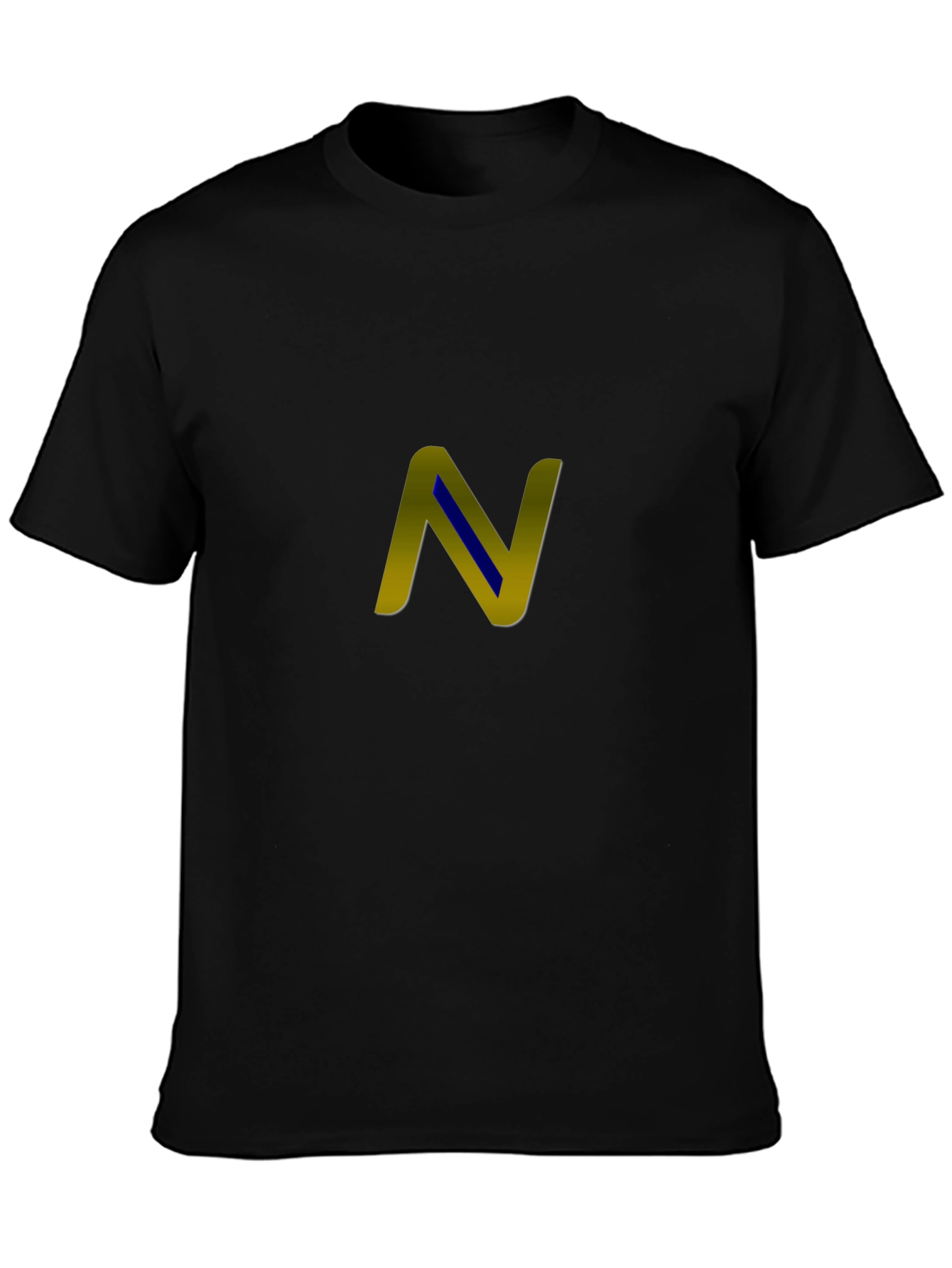 Stylish Black T-Shirt with Unique N Design