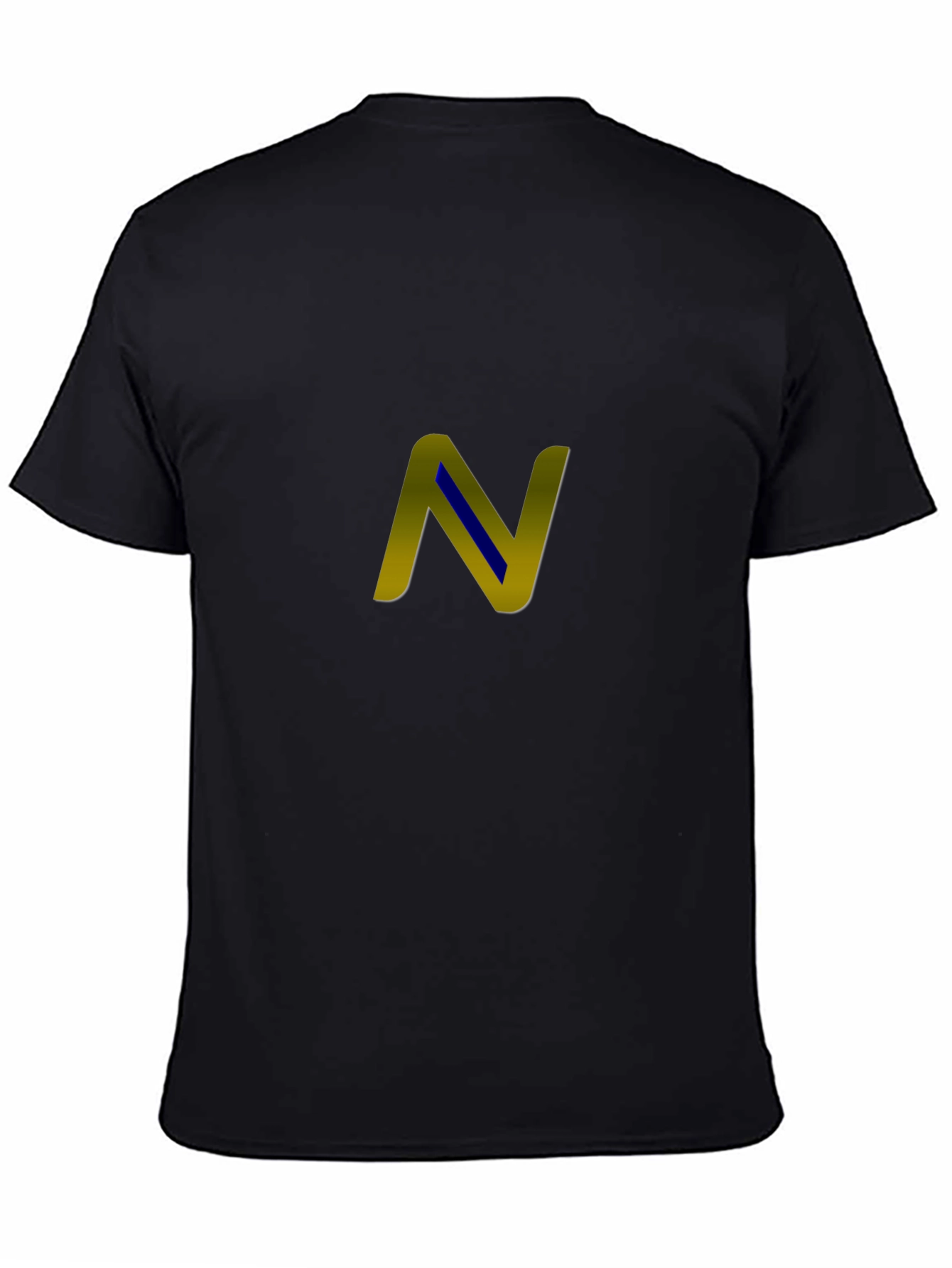 Stylish Black T-Shirt with Unique N Design
