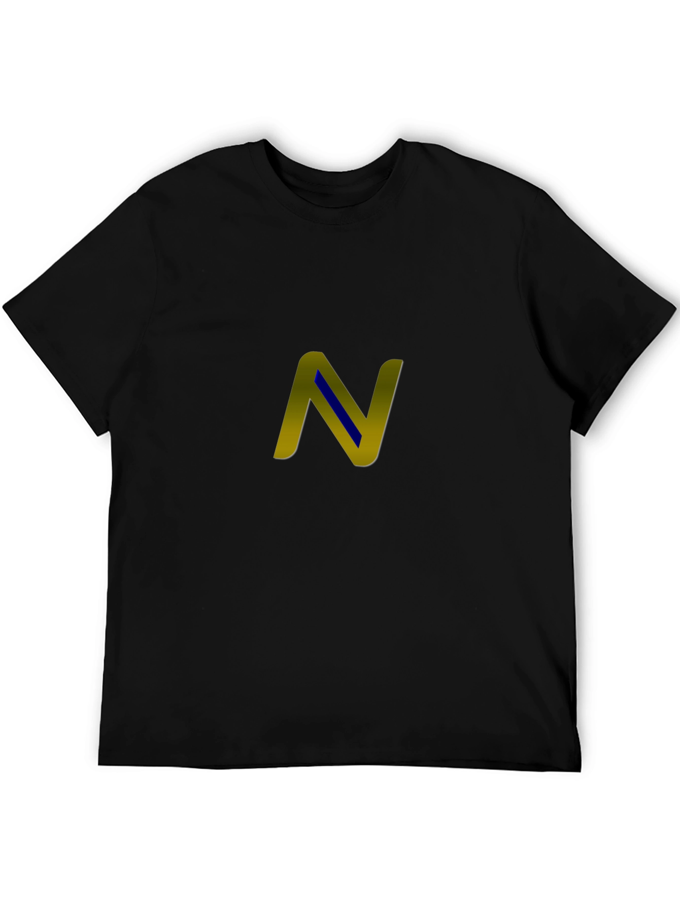 Stylish Black T-Shirt with Unique N Design
