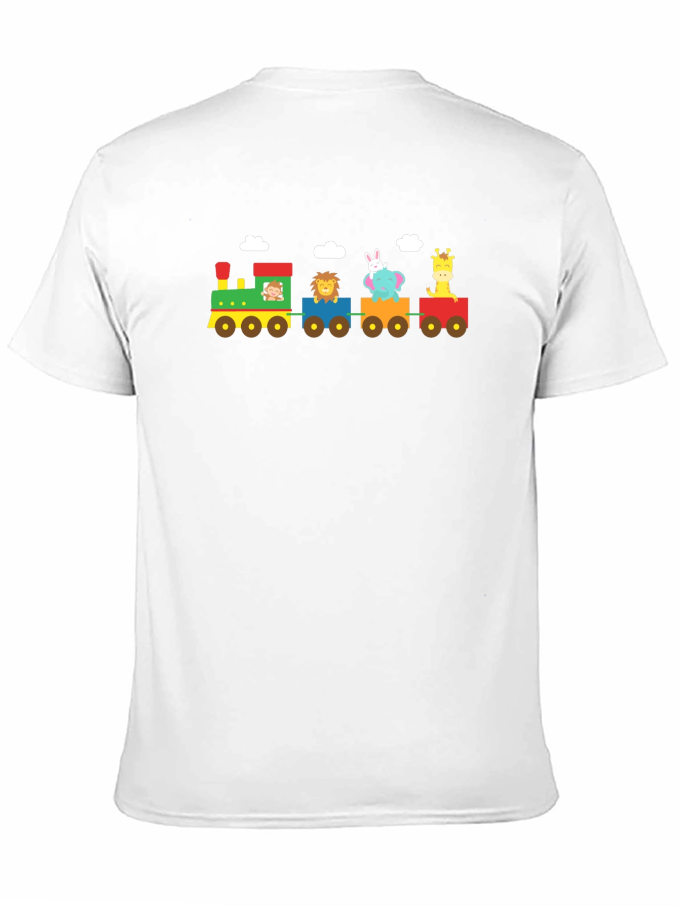 Animal Train Graphic Tee - Whimsical Black T-Shirt