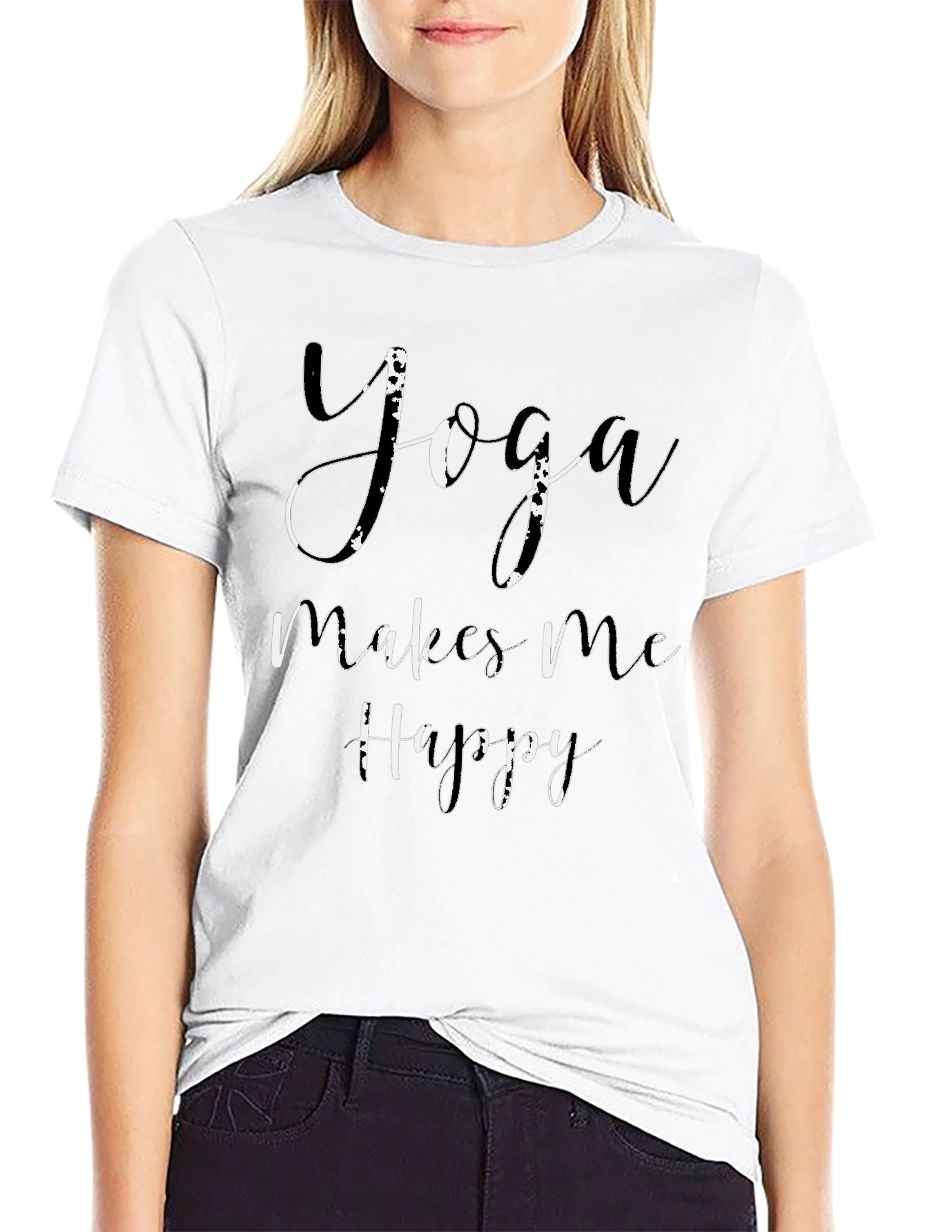 Yoga Makes Me Happy Graphic Tee