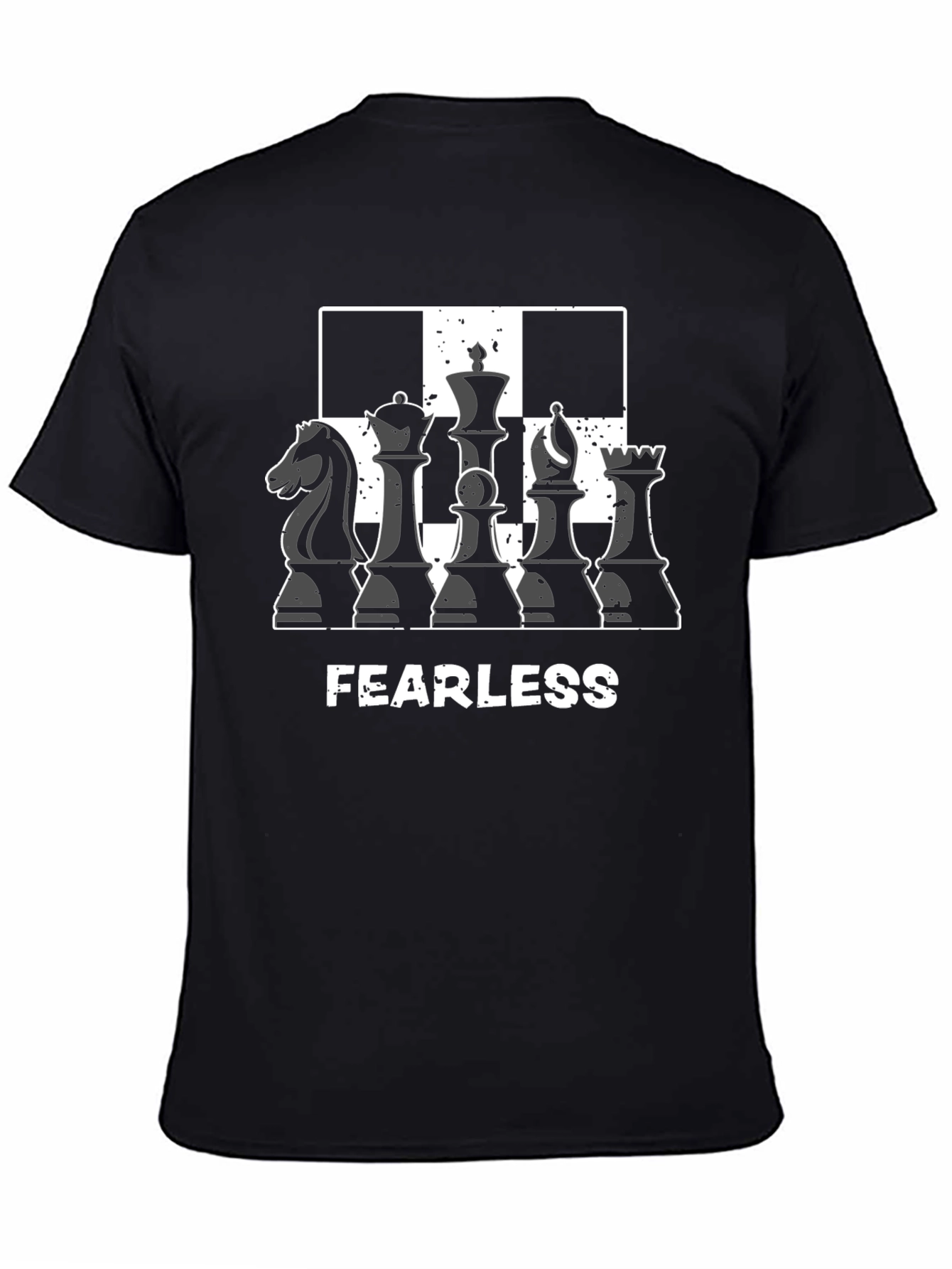 Fearless Chess Piece Graphic Tee - Black