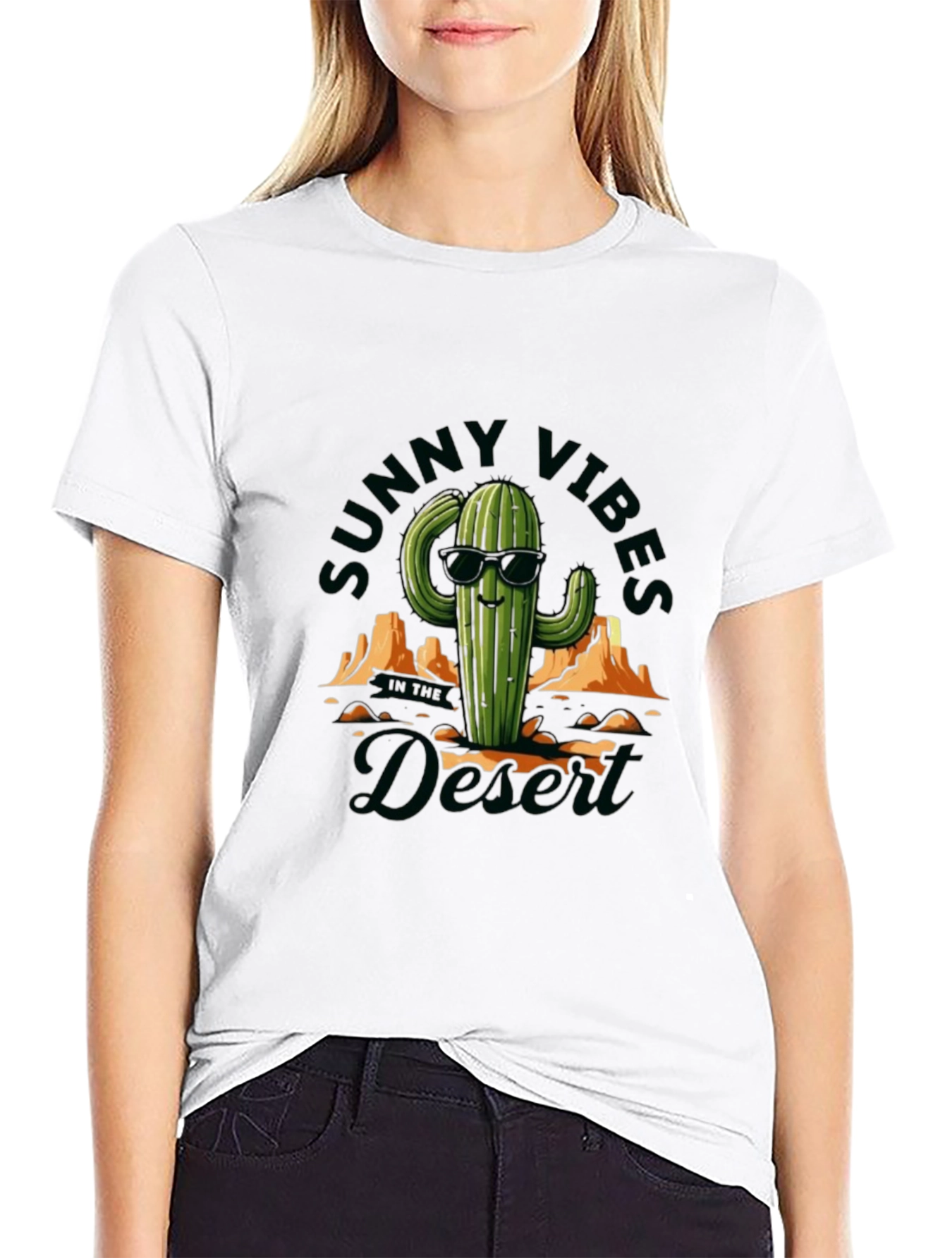 Sunny Vibes Desert Cactus Graphic Tee