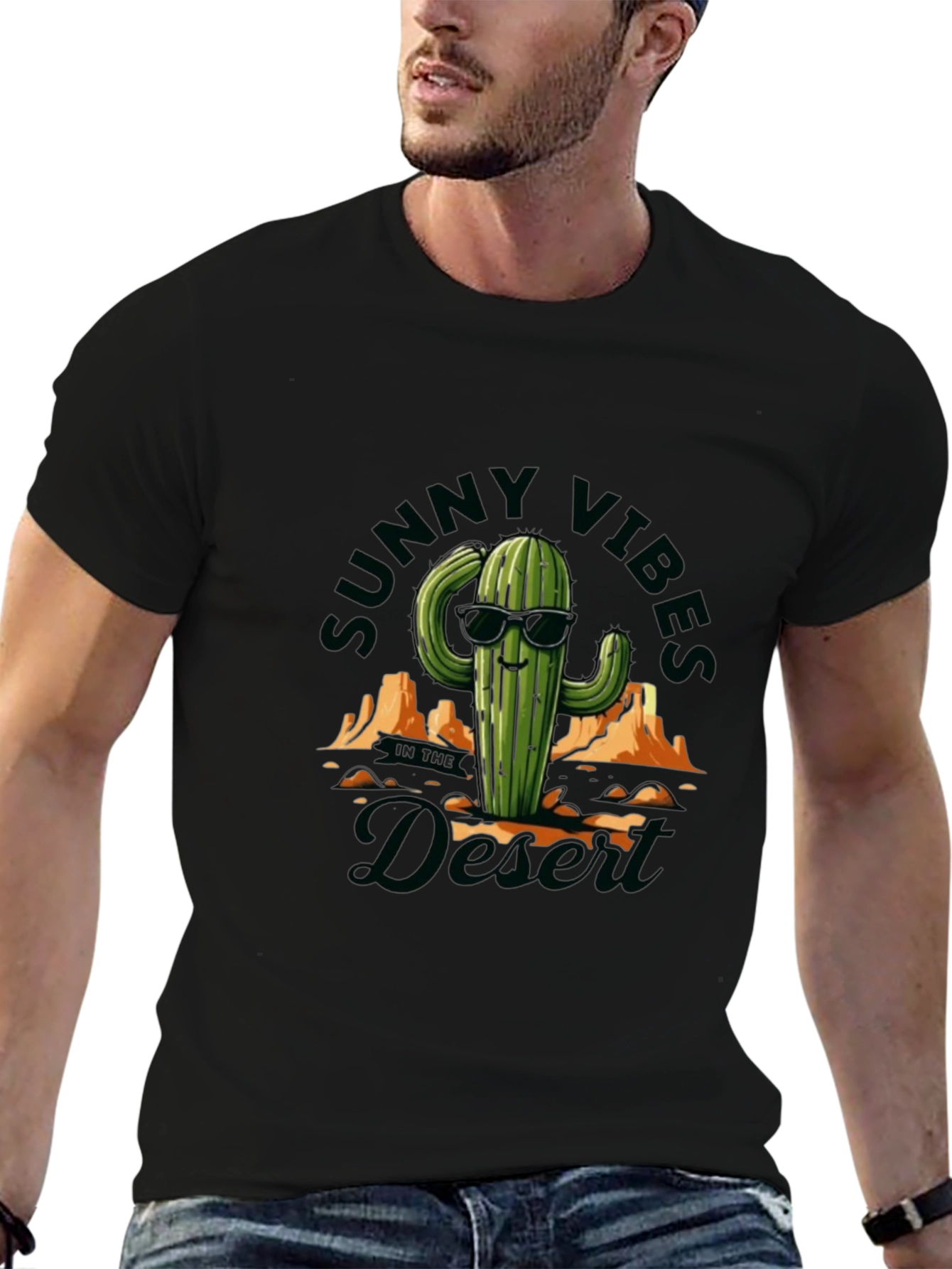 Sunny Vibes Desert Cactus Graphic Tee