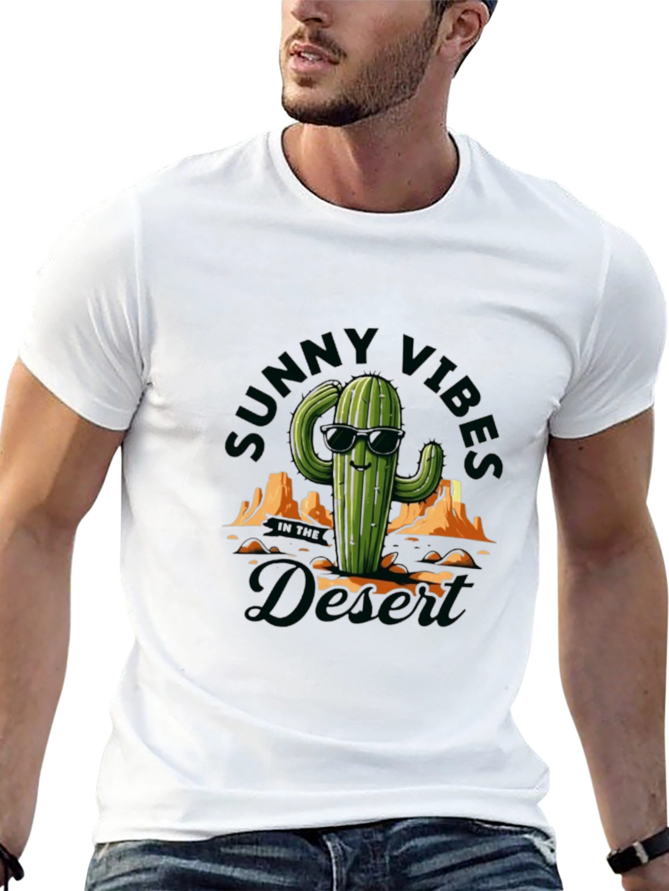 Sunny Vibes Desert Cactus Graphic Tee