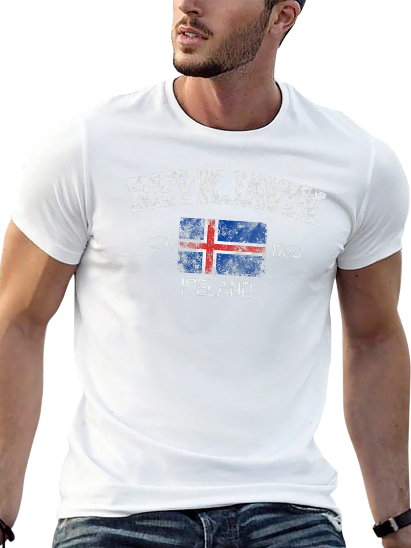 Reykjavik Iceland T-Shirt - Est. 1785 - Grunge Style