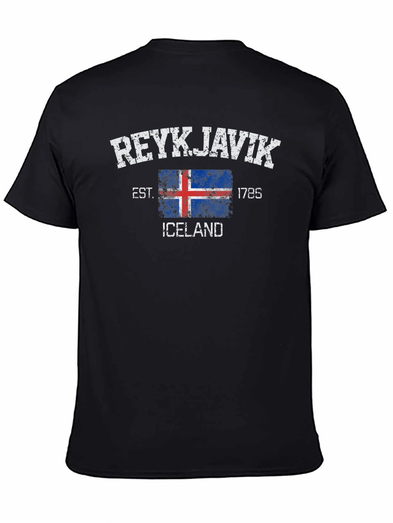 Reykjavik Iceland T-Shirt - Est. 1785 - Grunge Style