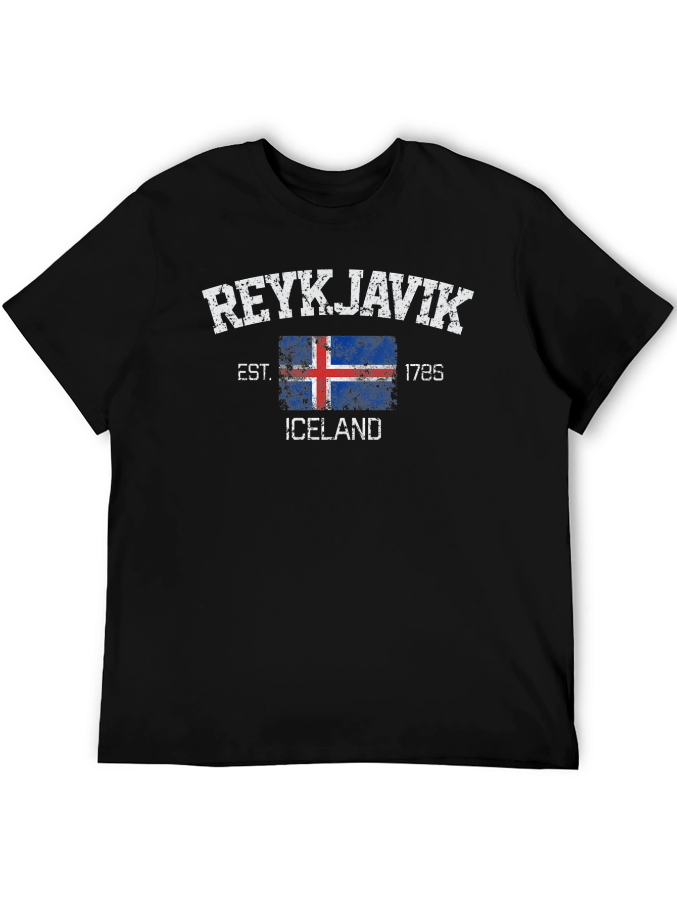 Reykjavik Iceland T-Shirt - Est. 1785 - Grunge Style