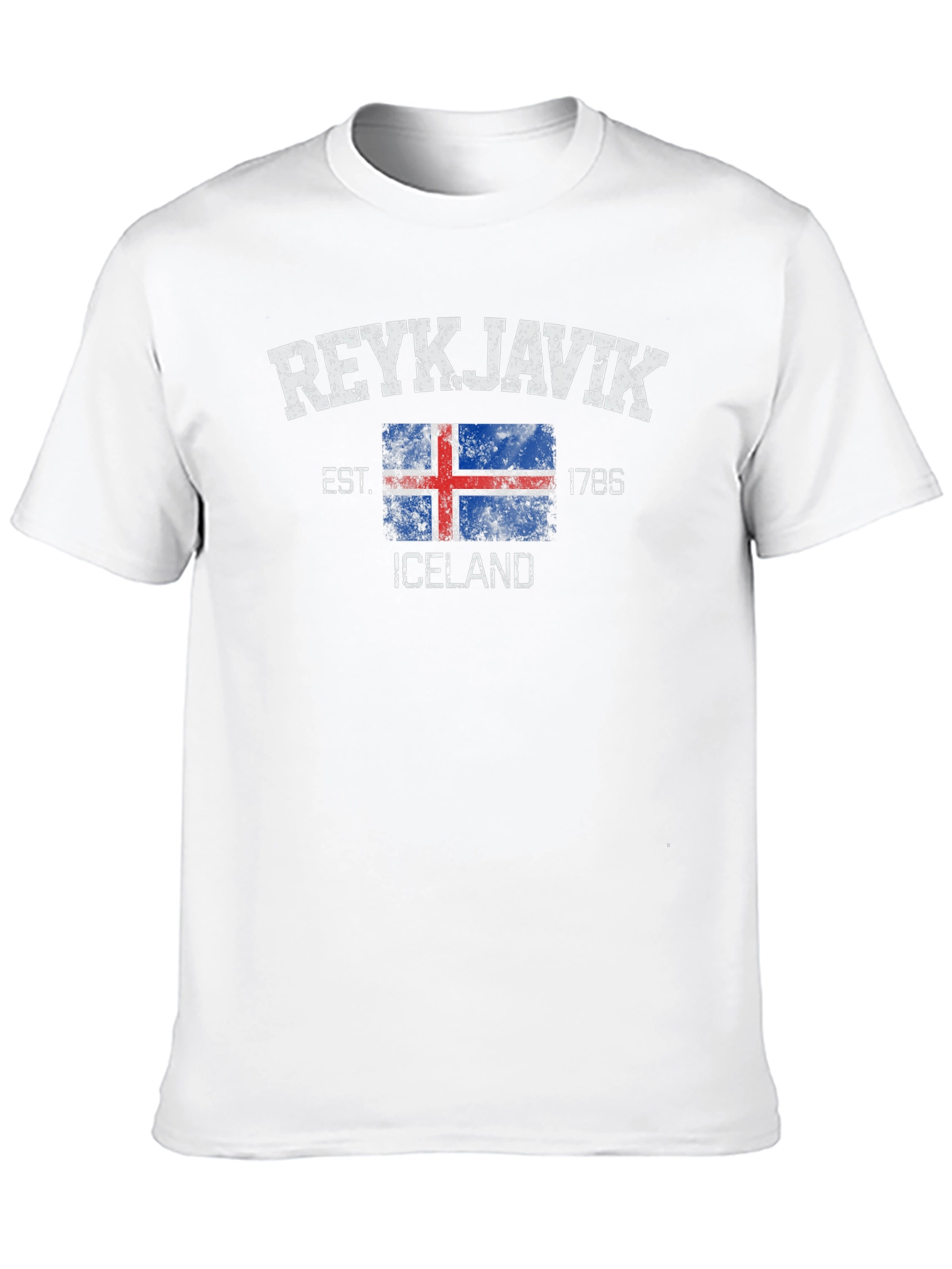 Reykjavik Iceland T-Shirt - Est. 1785 - Grunge Style