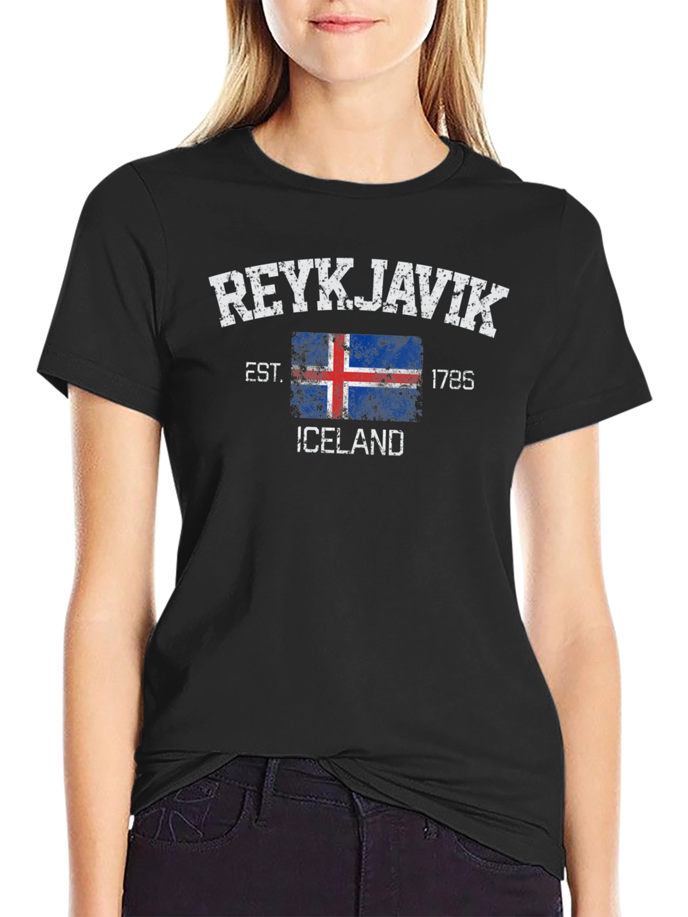 Reykjavik Iceland T-Shirt - Est. 1785 - Grunge Style
