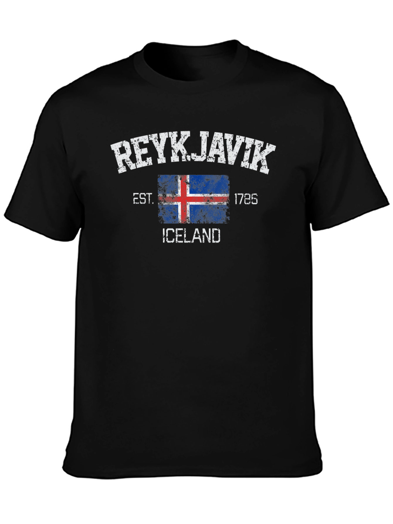Reykjavik Iceland T-Shirt - Est. 1785 - Grunge Style