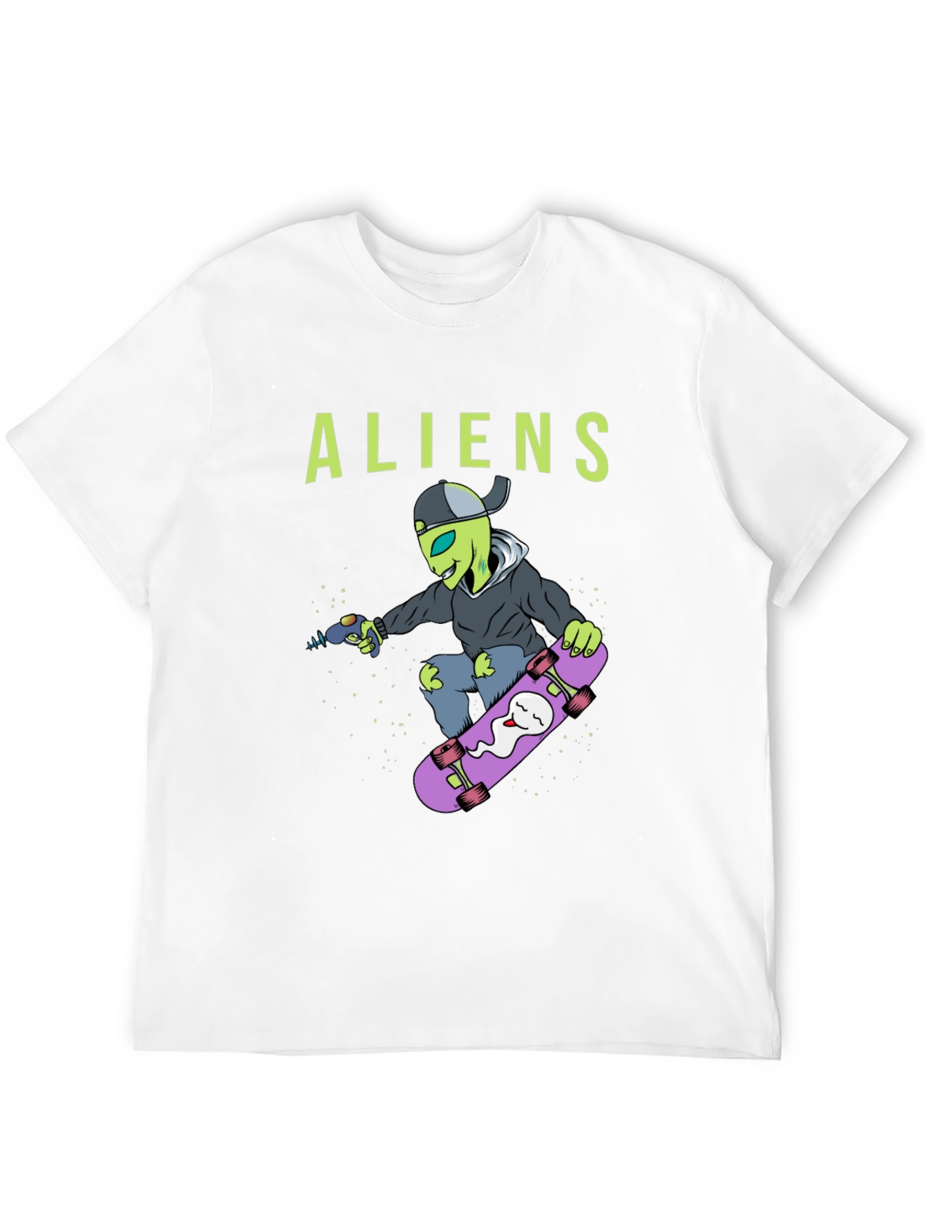 Alien Skateboarder Graphic Tee