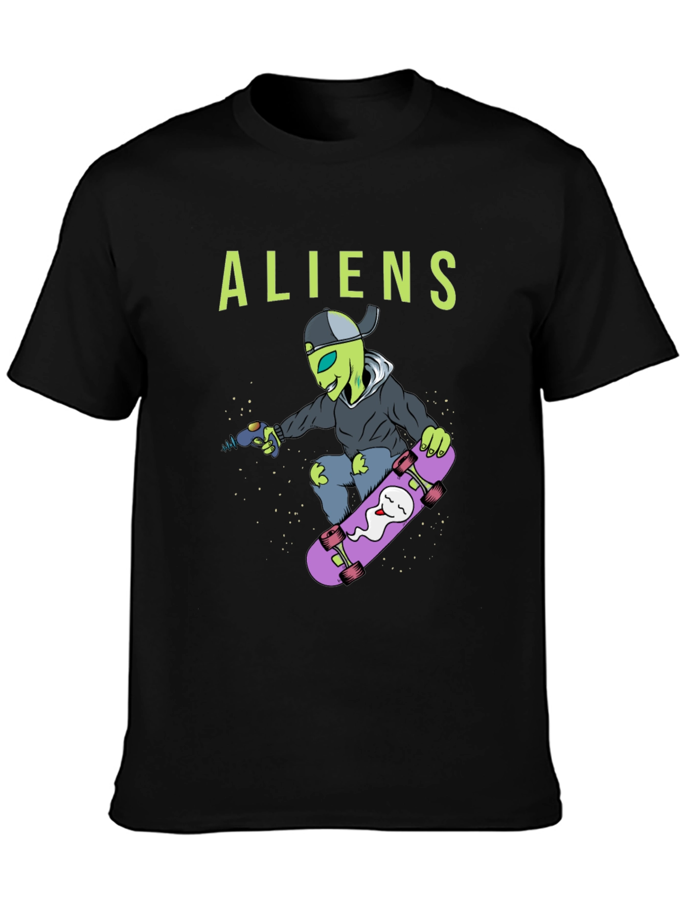 Alien Skateboarder Graphic Tee