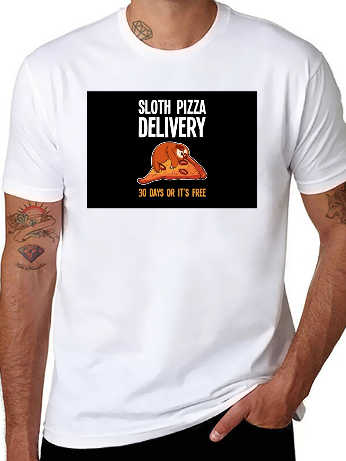 Sloth Pizza Delivery T-Shirt - Funny Unique Design