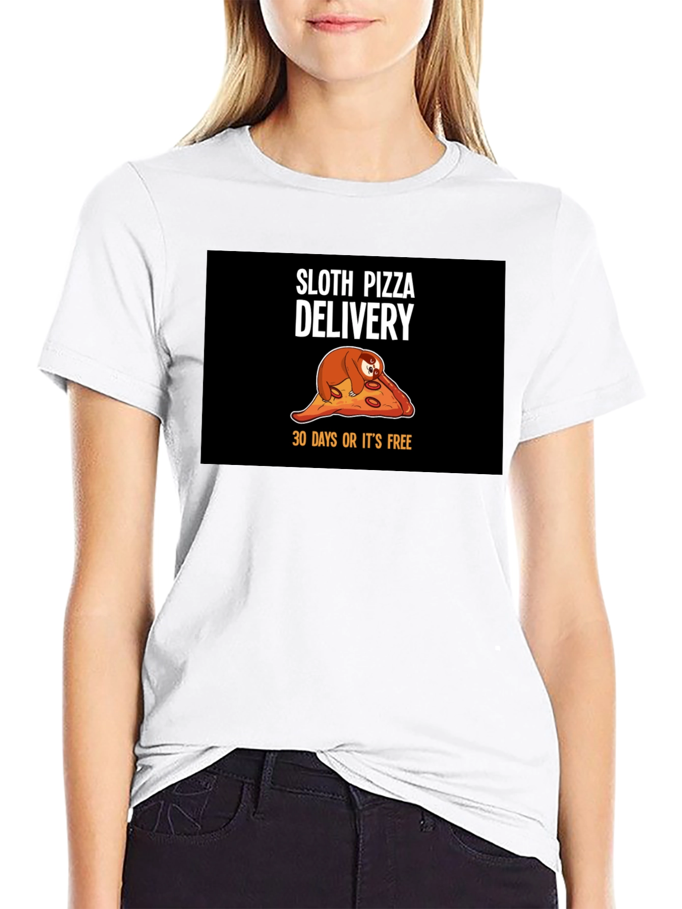 Sloth Pizza Delivery T-Shirt - Funny Unique Design