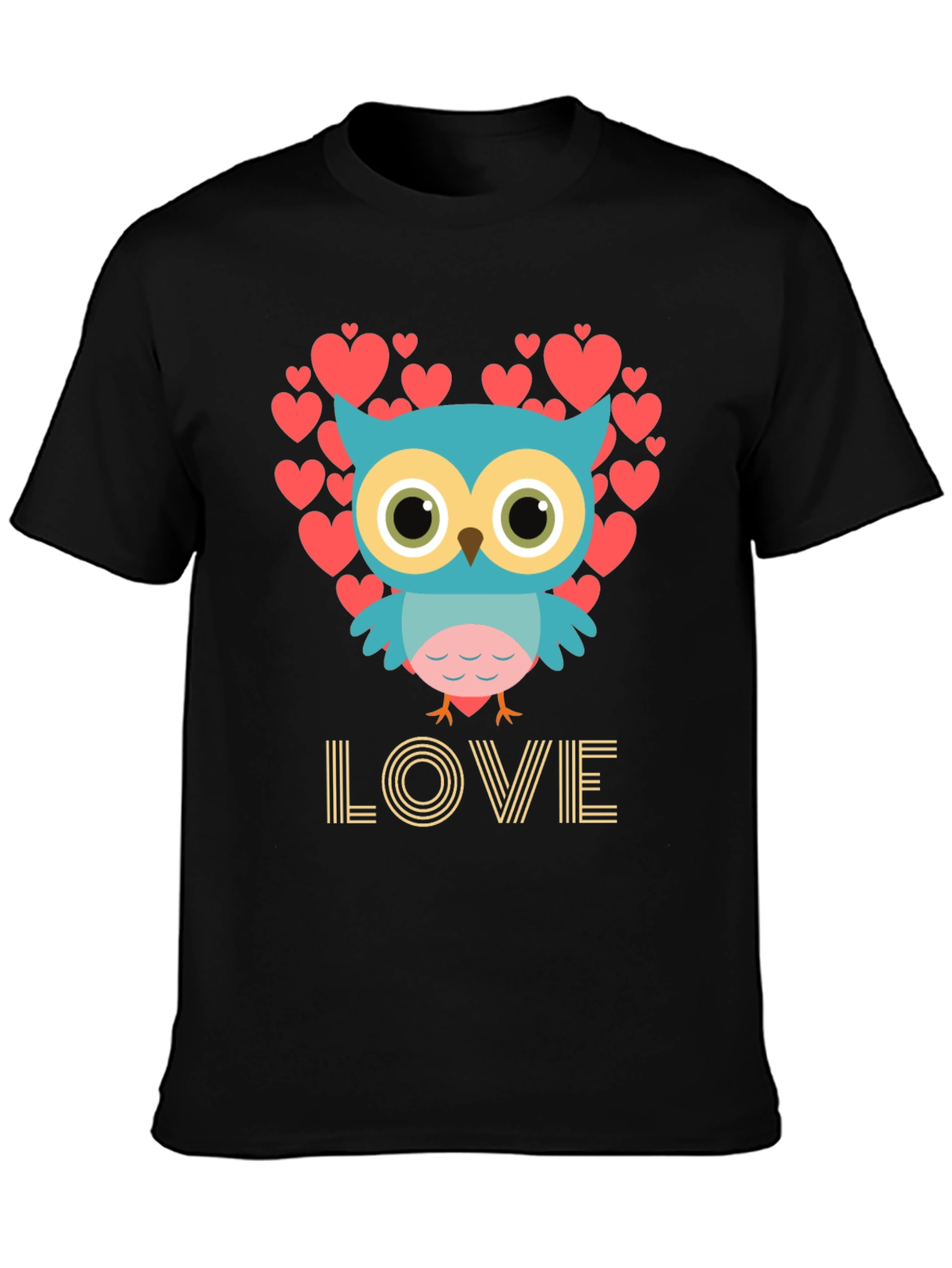 Owl Love T-Shirt Heart Design