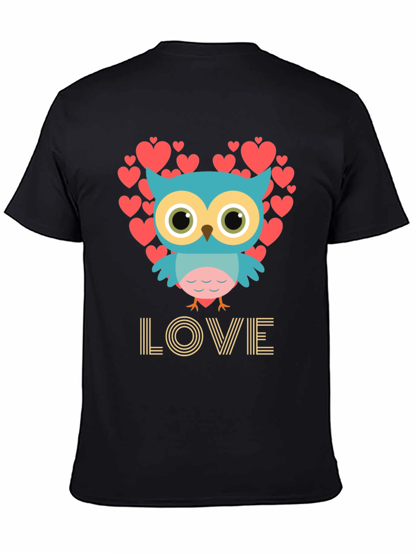 Owl Love T-Shirt Heart Design