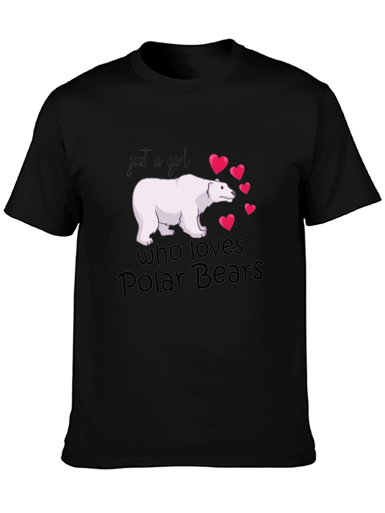 Polar Bear Lover Black T-Shirt