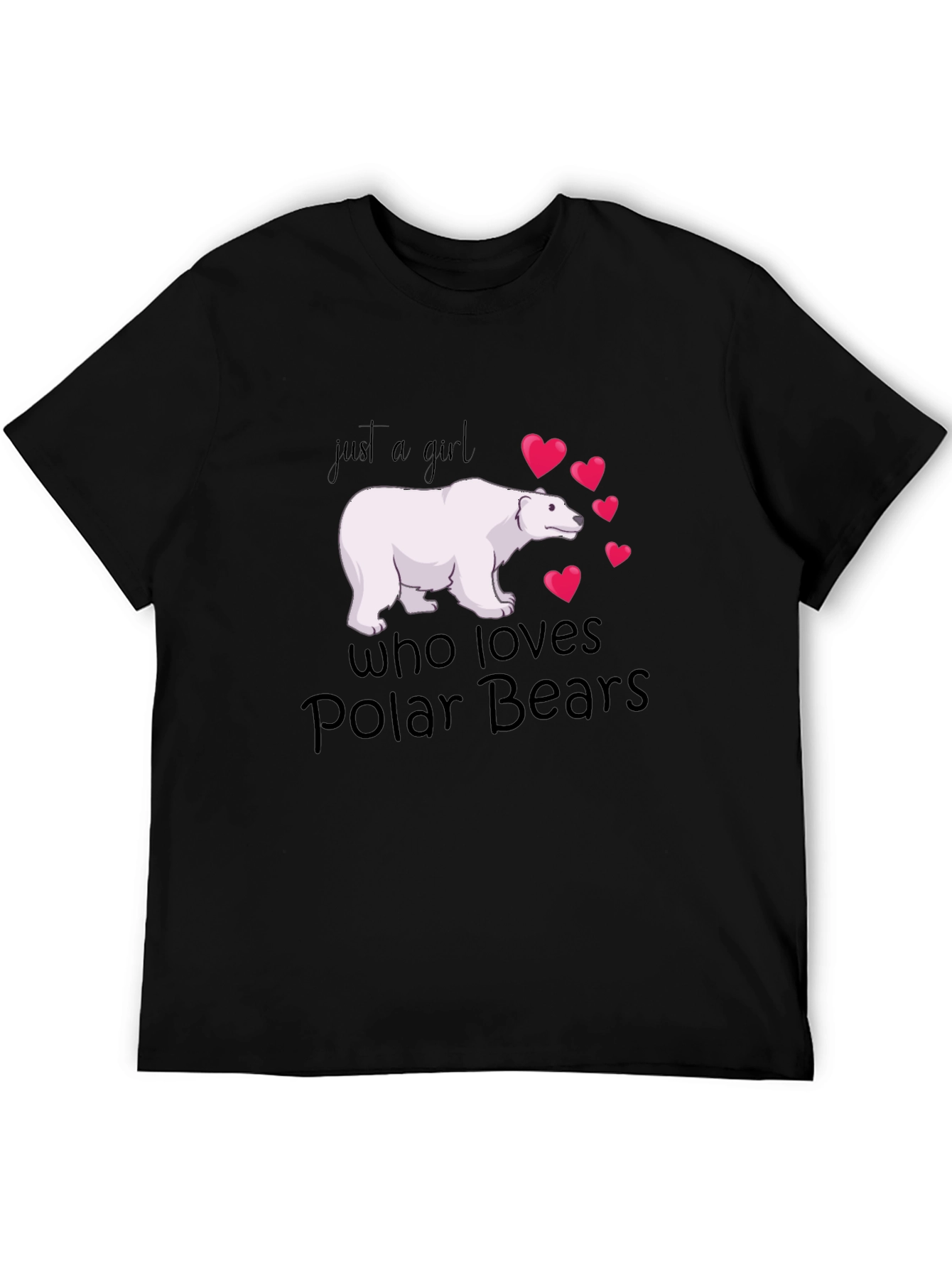 Polar Bear Lover Black T-Shirt