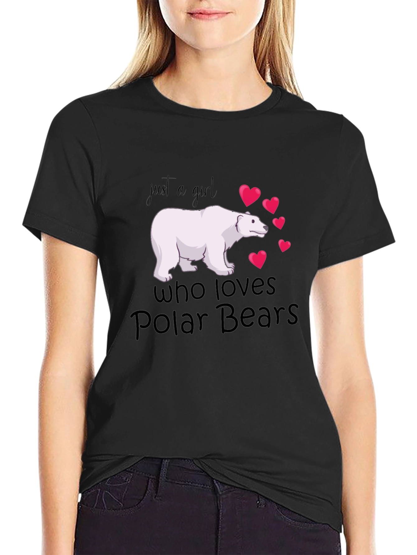 Polar Bear Lover Black T-Shirt