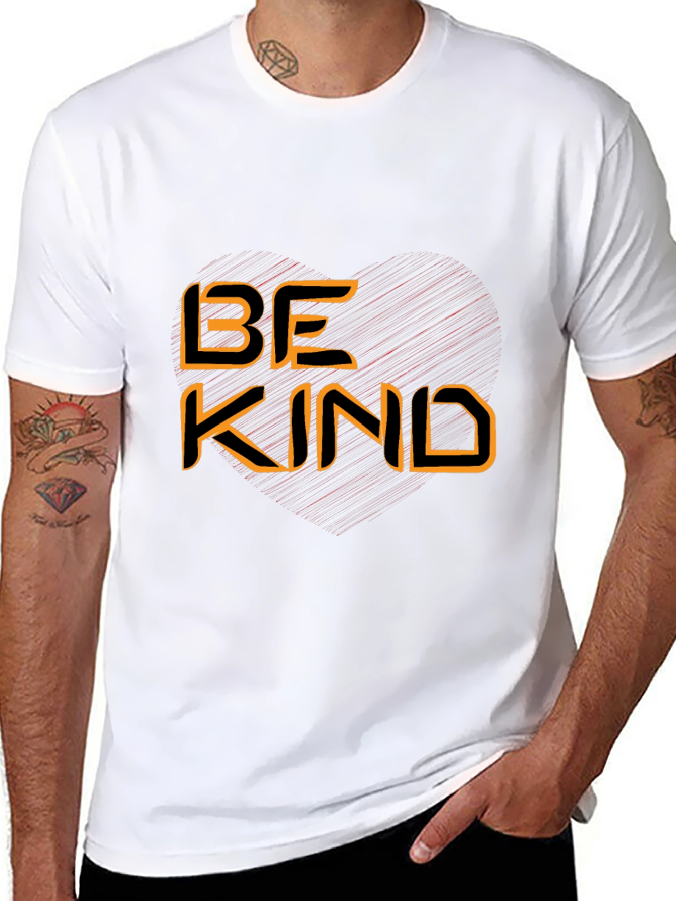 Be Kind Graphic Tee - Black Cotton Blend