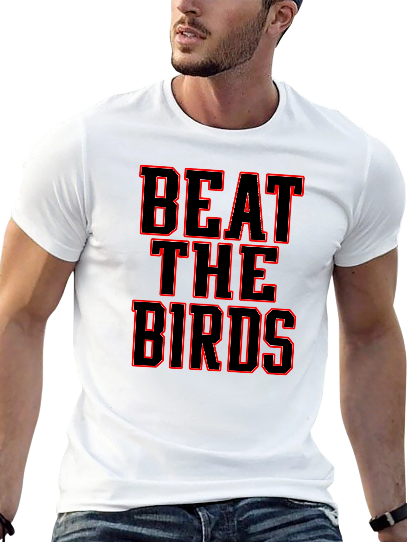Beat The Birds Black T-Shirt
