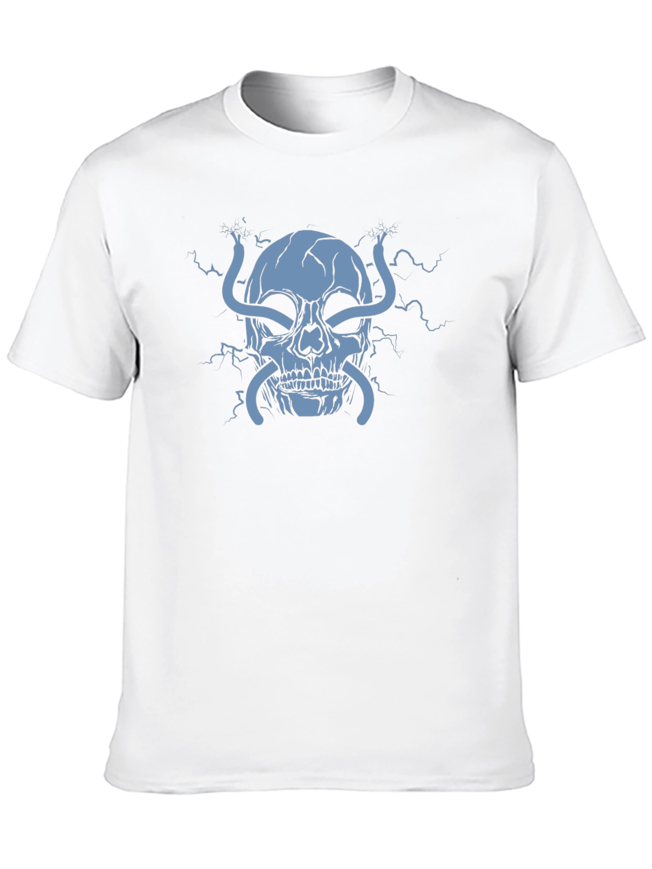 Electric Skull Graphic T-Shirt - Bold Statement Tee