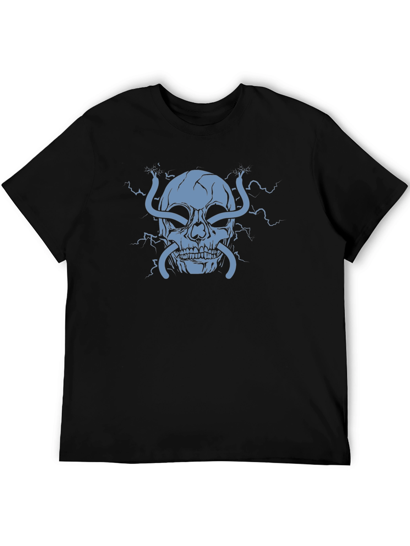 Electric Skull Graphic T-Shirt - Bold Statement Tee