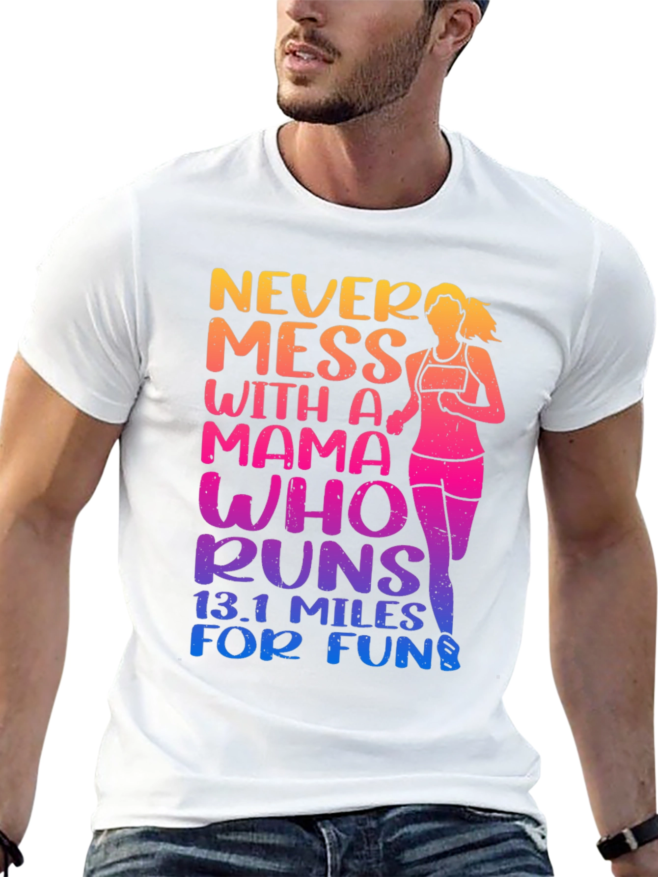 Mama Who Runs 13.1 Miles T-Shirt