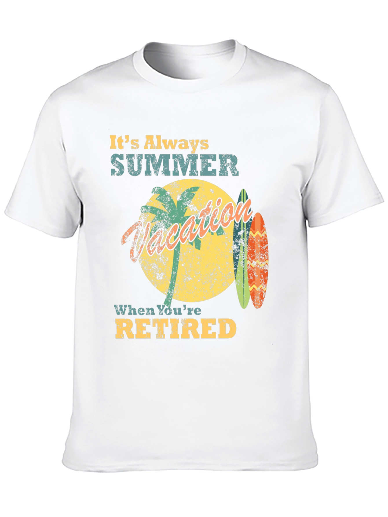Retirement Summer Vacation Black T-Shirt