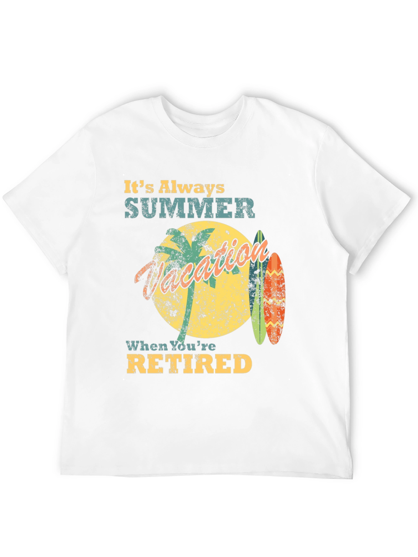 Retirement Summer Vacation Black T-Shirt