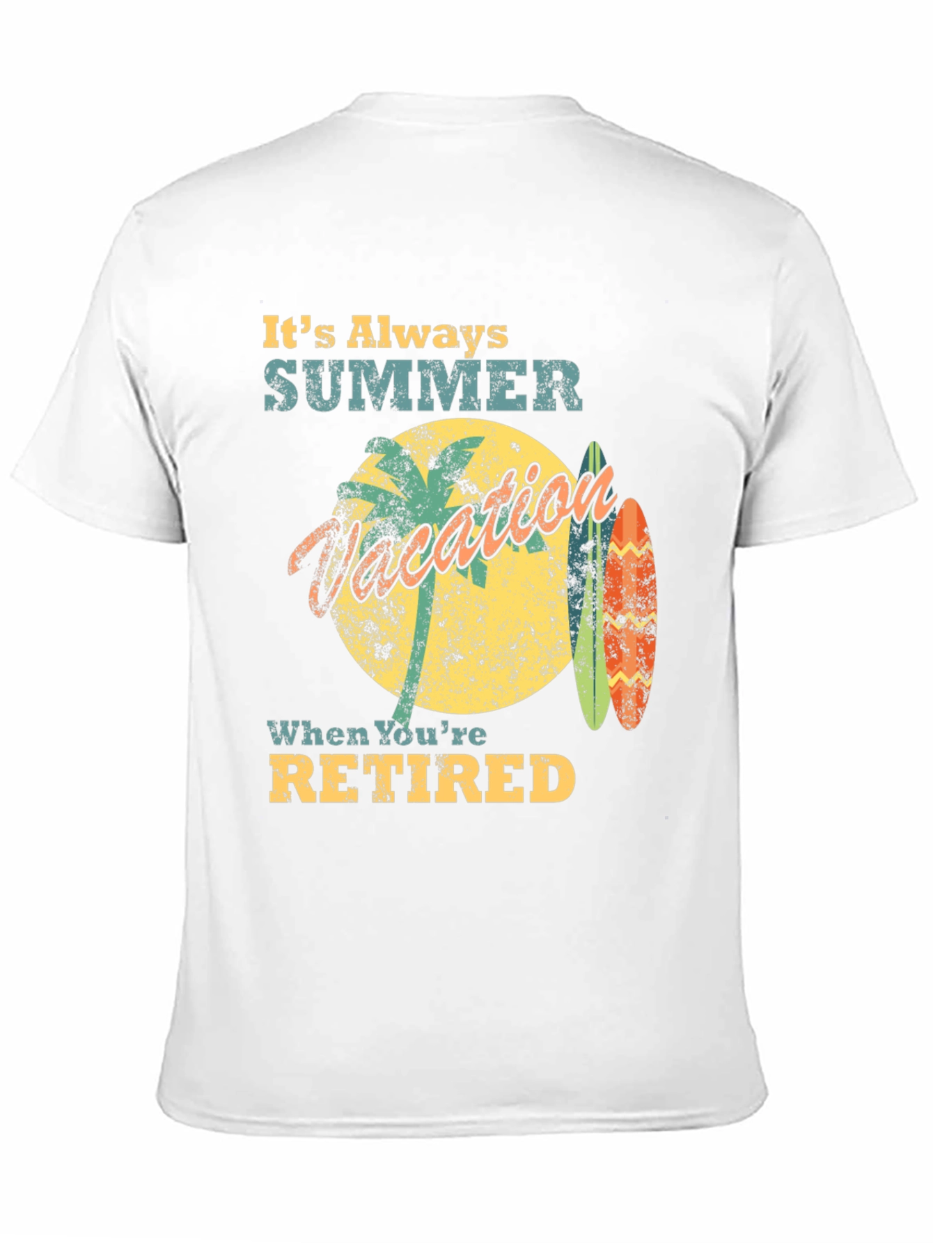Retirement Summer Vacation Black T-Shirt