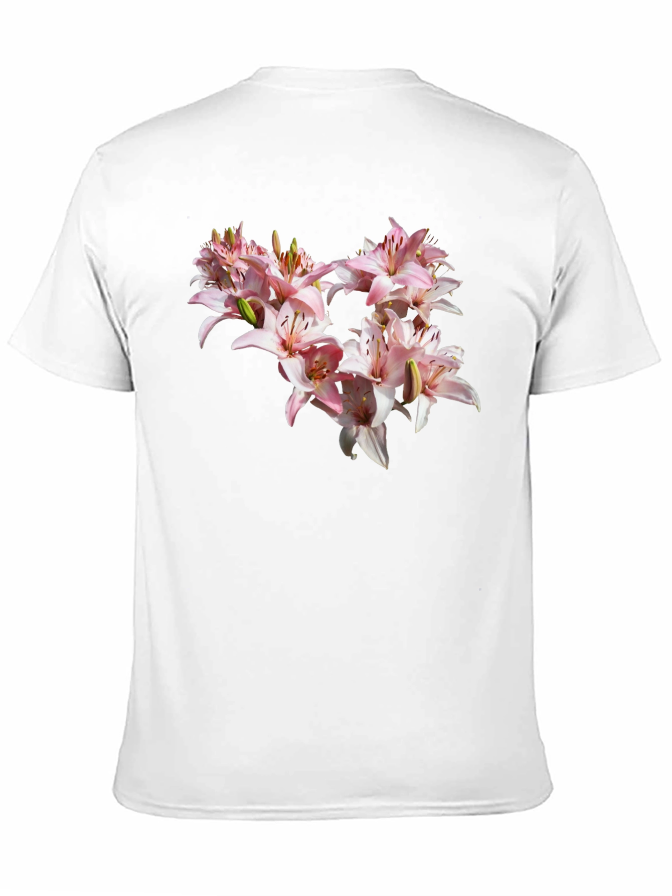 Floral Lily Black T-Shirt