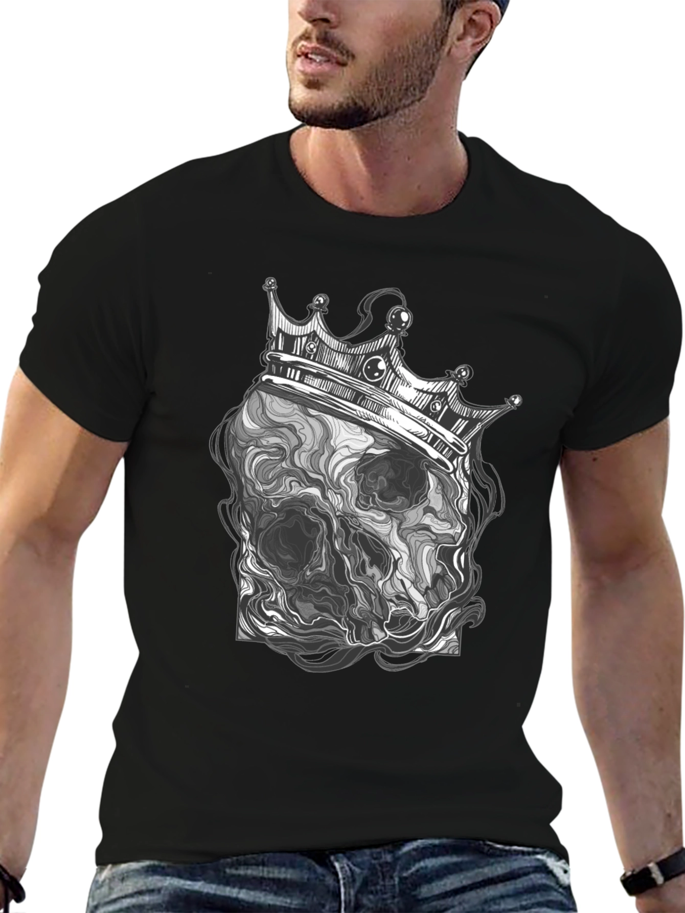 Skull King Graphic Tee - Mens Black T-Shirt