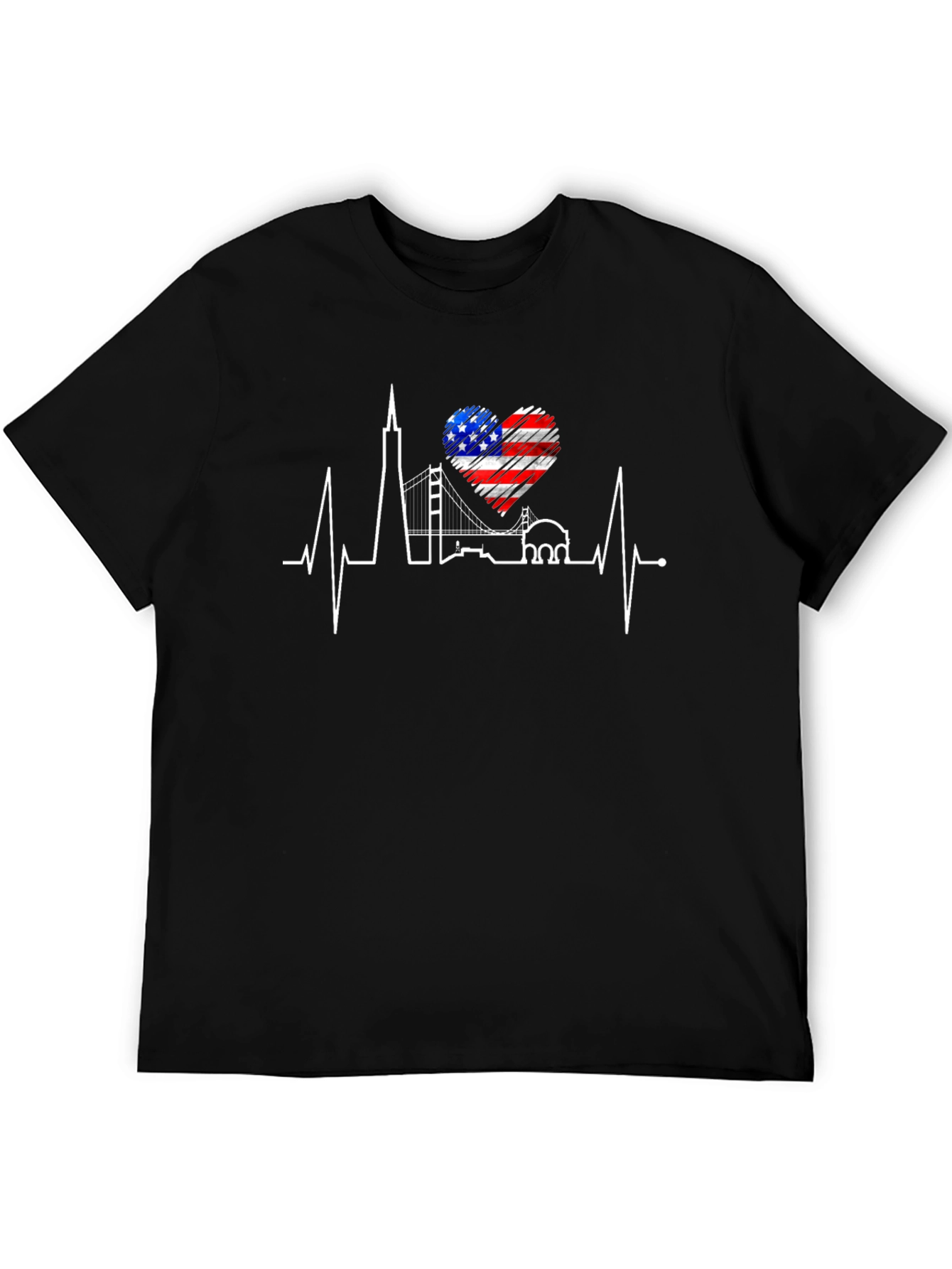 San Francisco Skyline Heartbeat T-Shirt