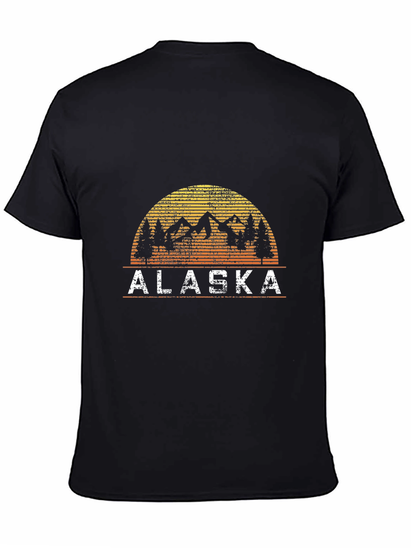 Alaska Graphic Tee - Mountain Sunset Design