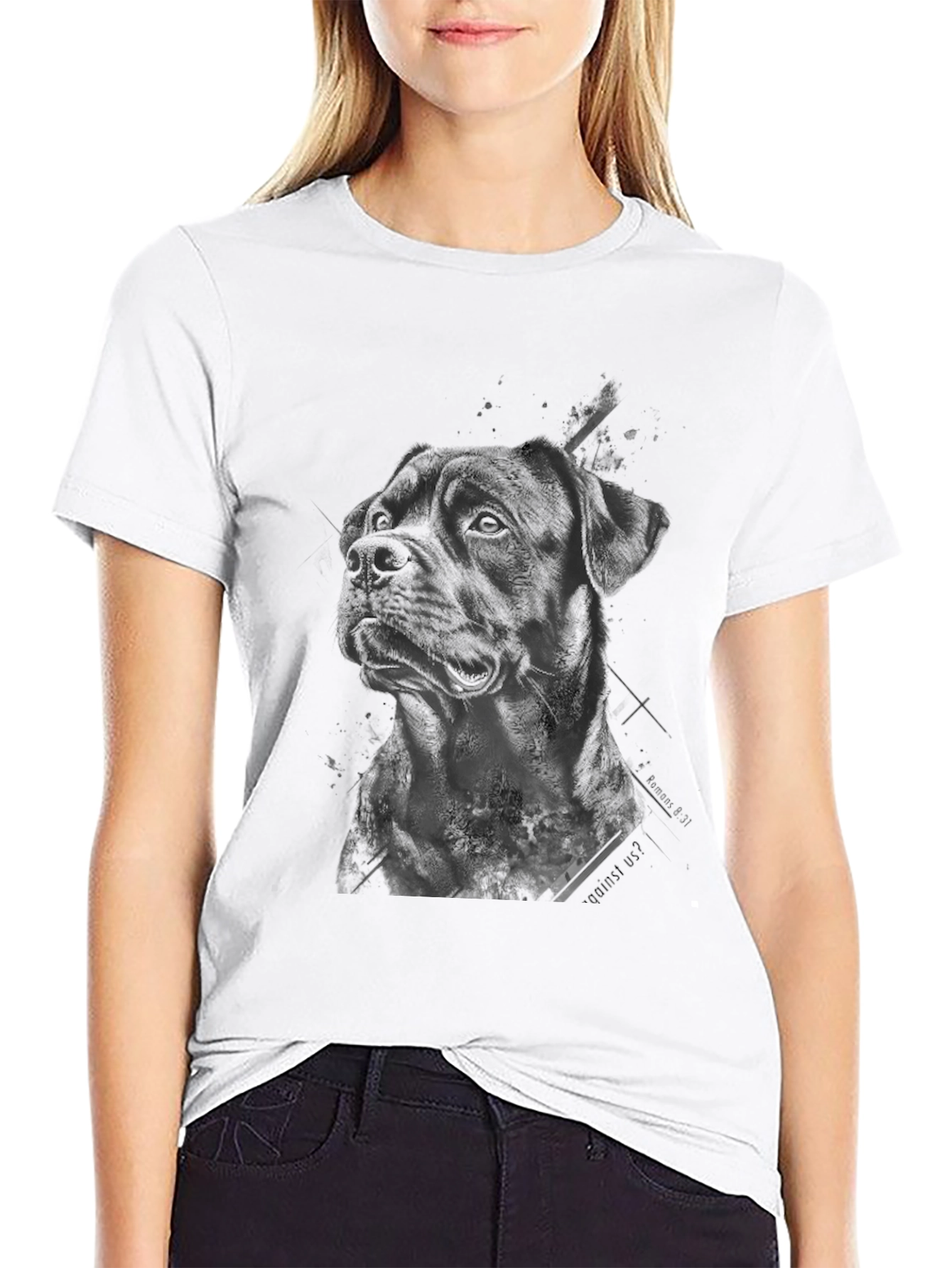 Dog Graphic T-Shirt - Black