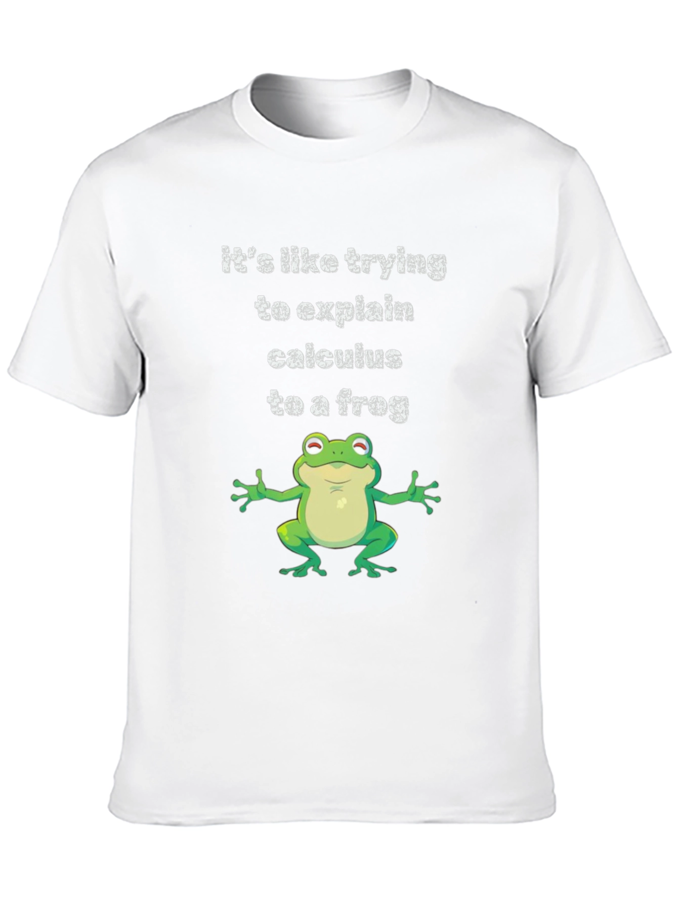 Funny Calculus Frog Graphic Tee - Black Cotton T-Shirt