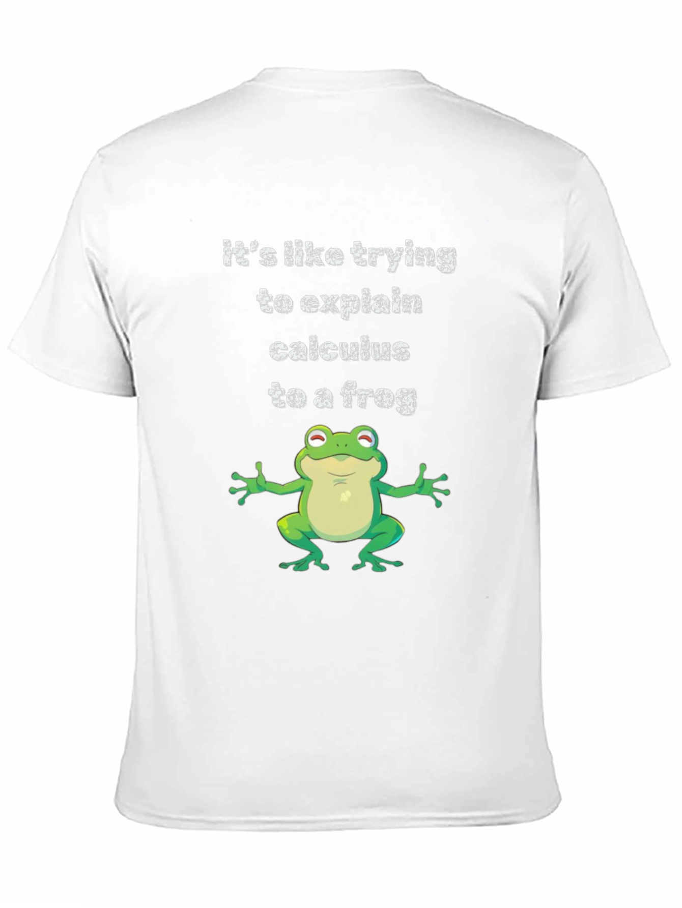 Funny Calculus Frog Graphic Tee - Black Cotton T-Shirt