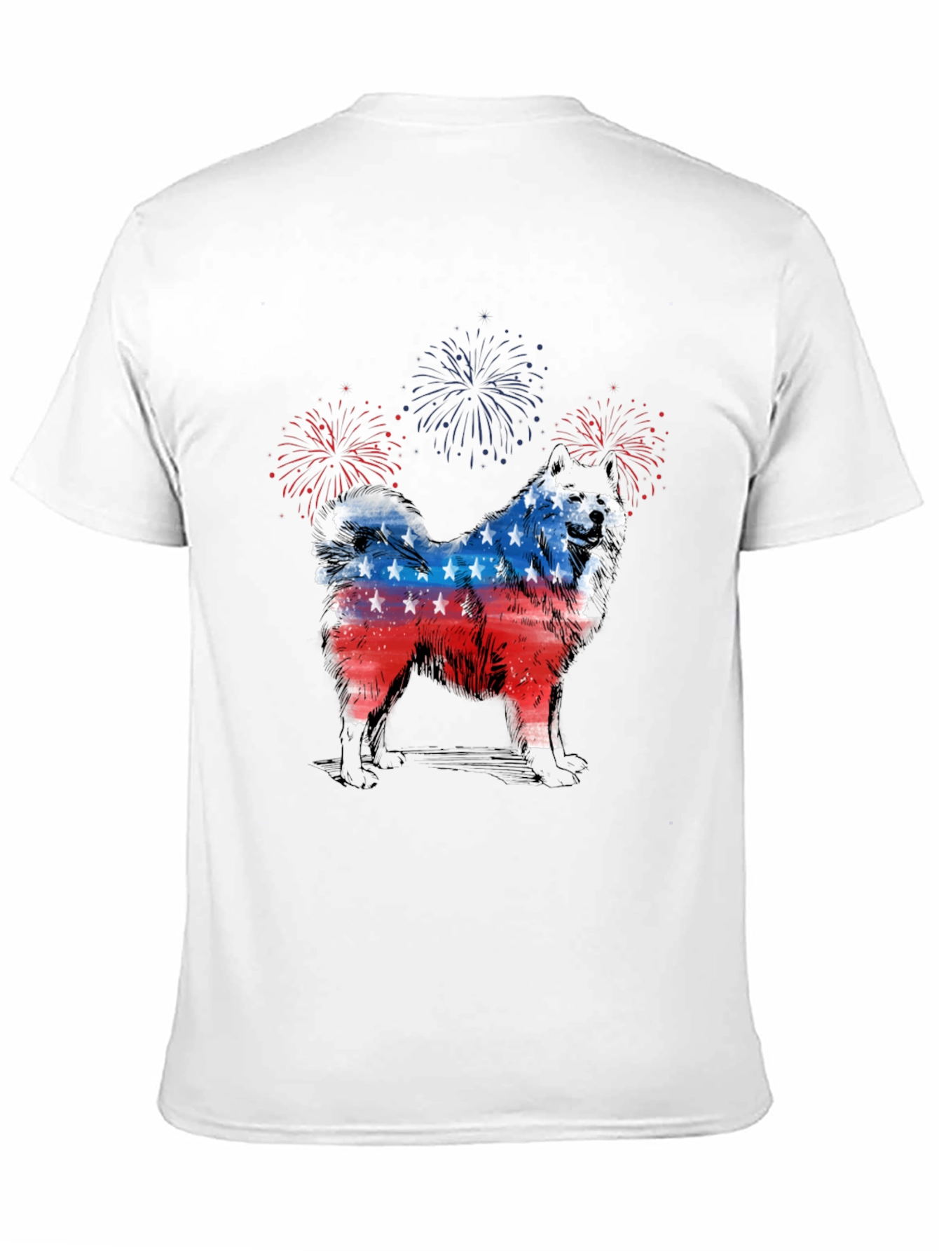 Patriotic Dog T-Shirt - USA Flag Design