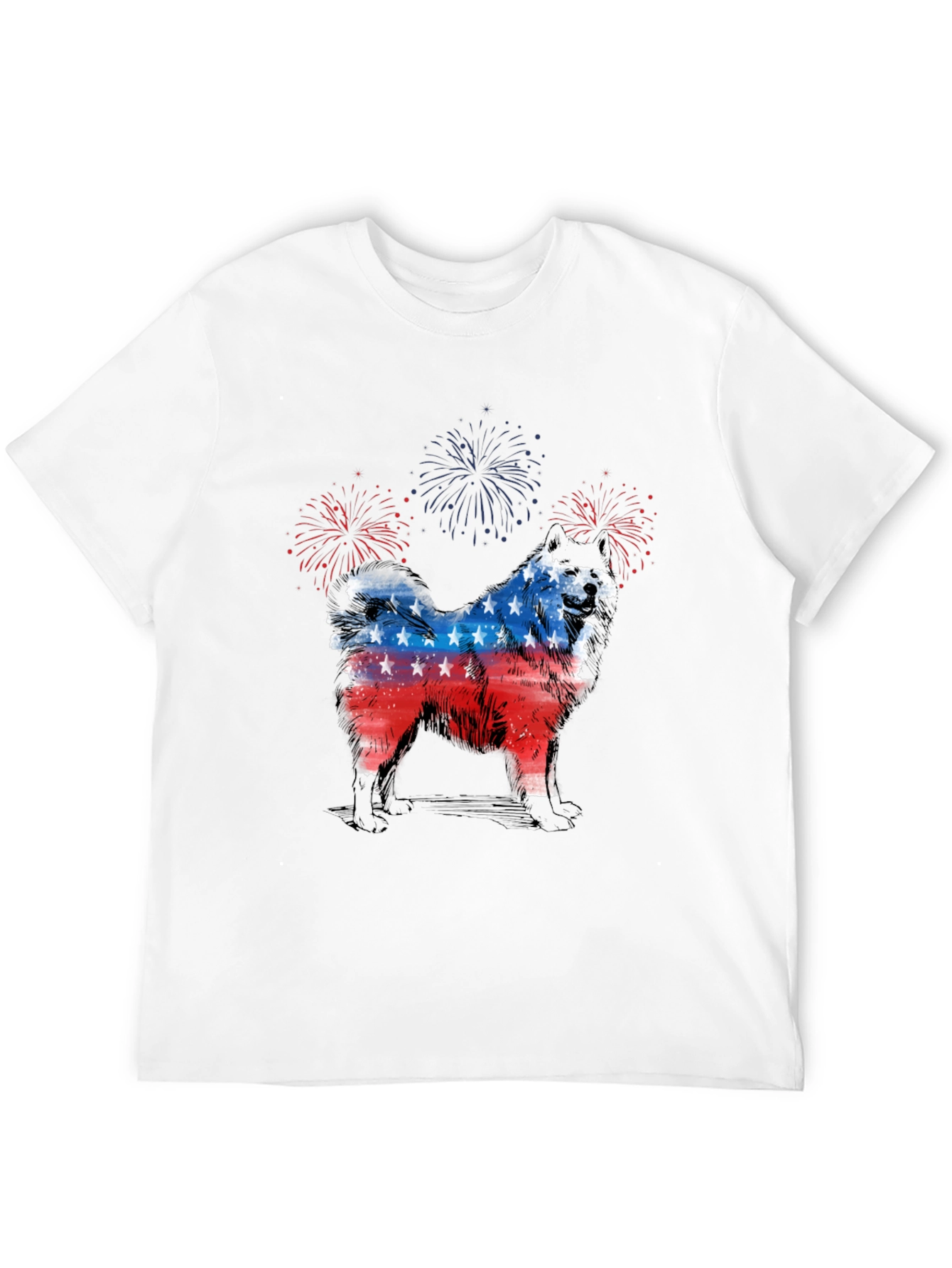 Patriotic Dog T-Shirt - USA Flag Design