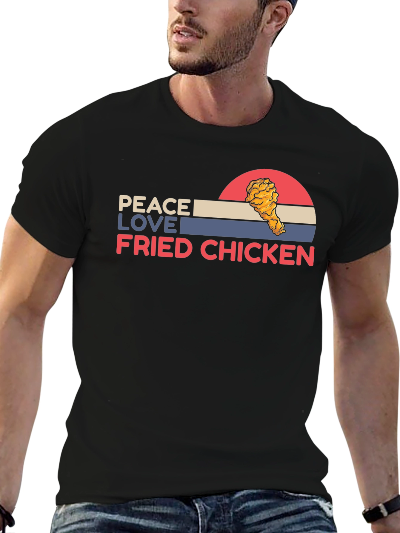 Peace Love Fried Chicken Graphic Tee