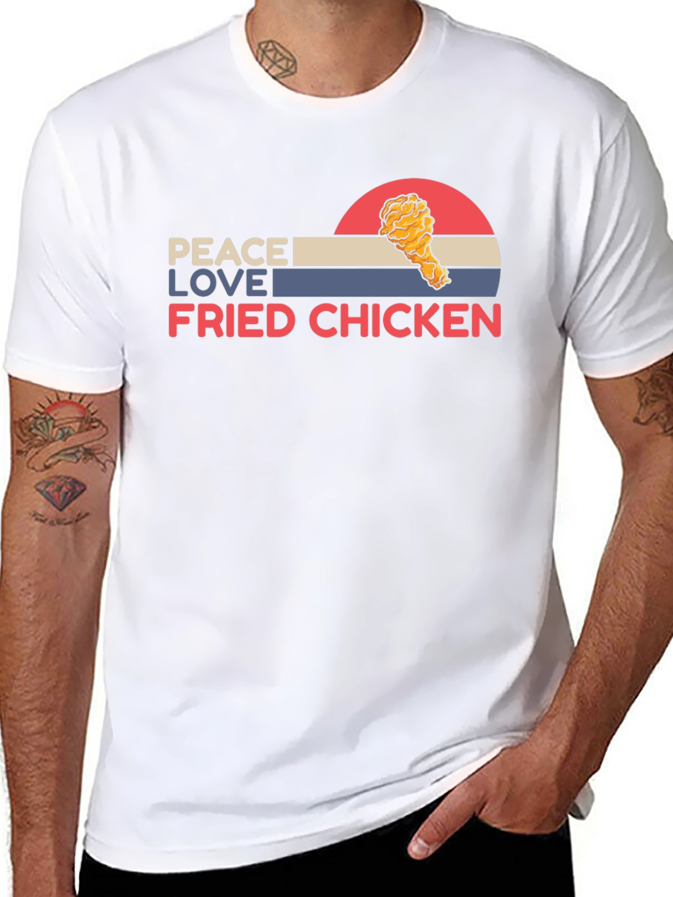 Peace Love Fried Chicken Graphic Tee