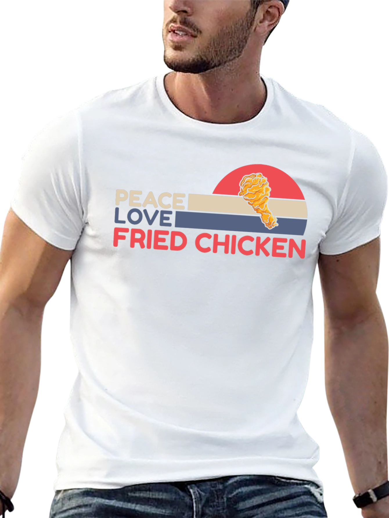 Peace Love Fried Chicken Graphic Tee