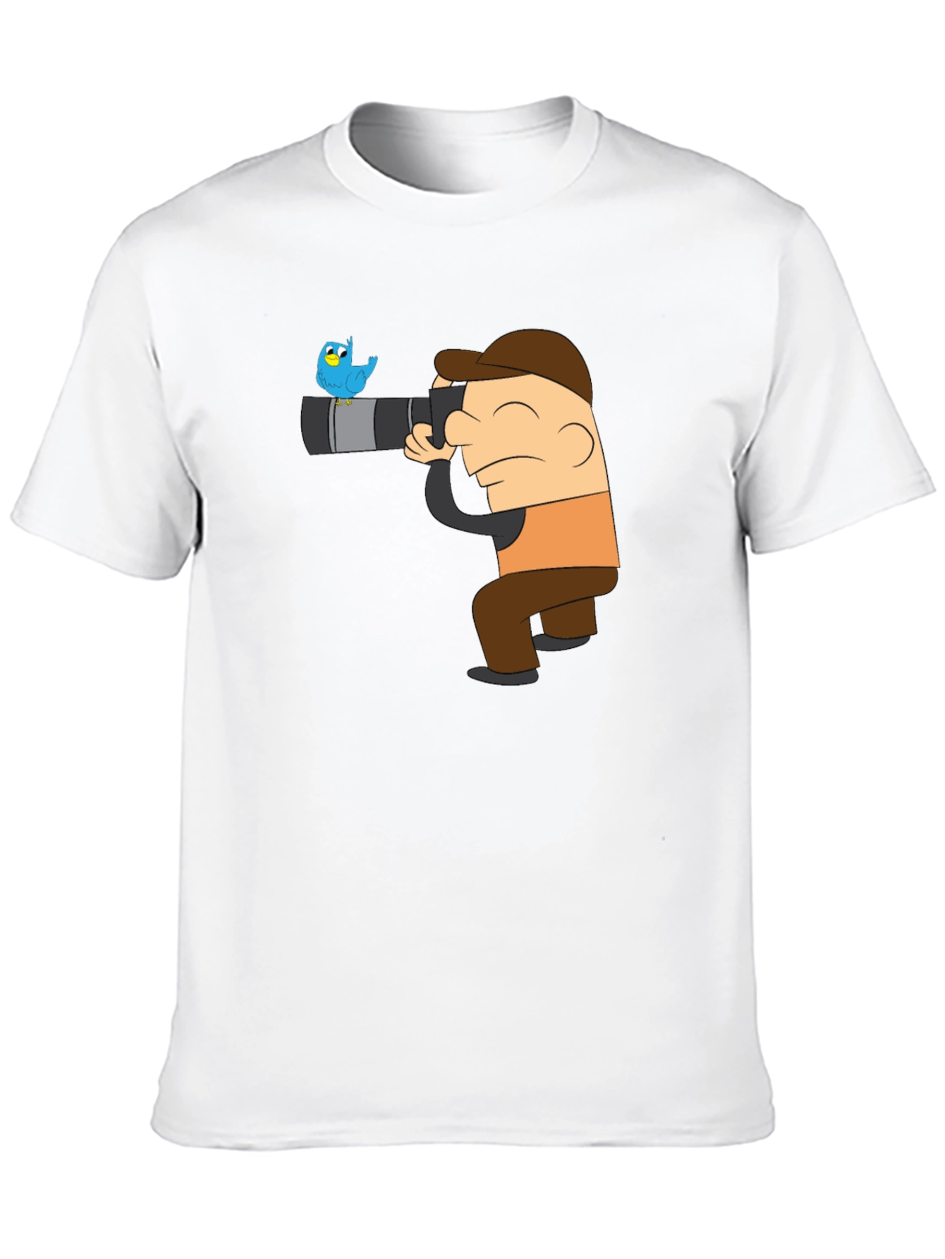 Cartoon Photographer Bird Watching T-Shirt